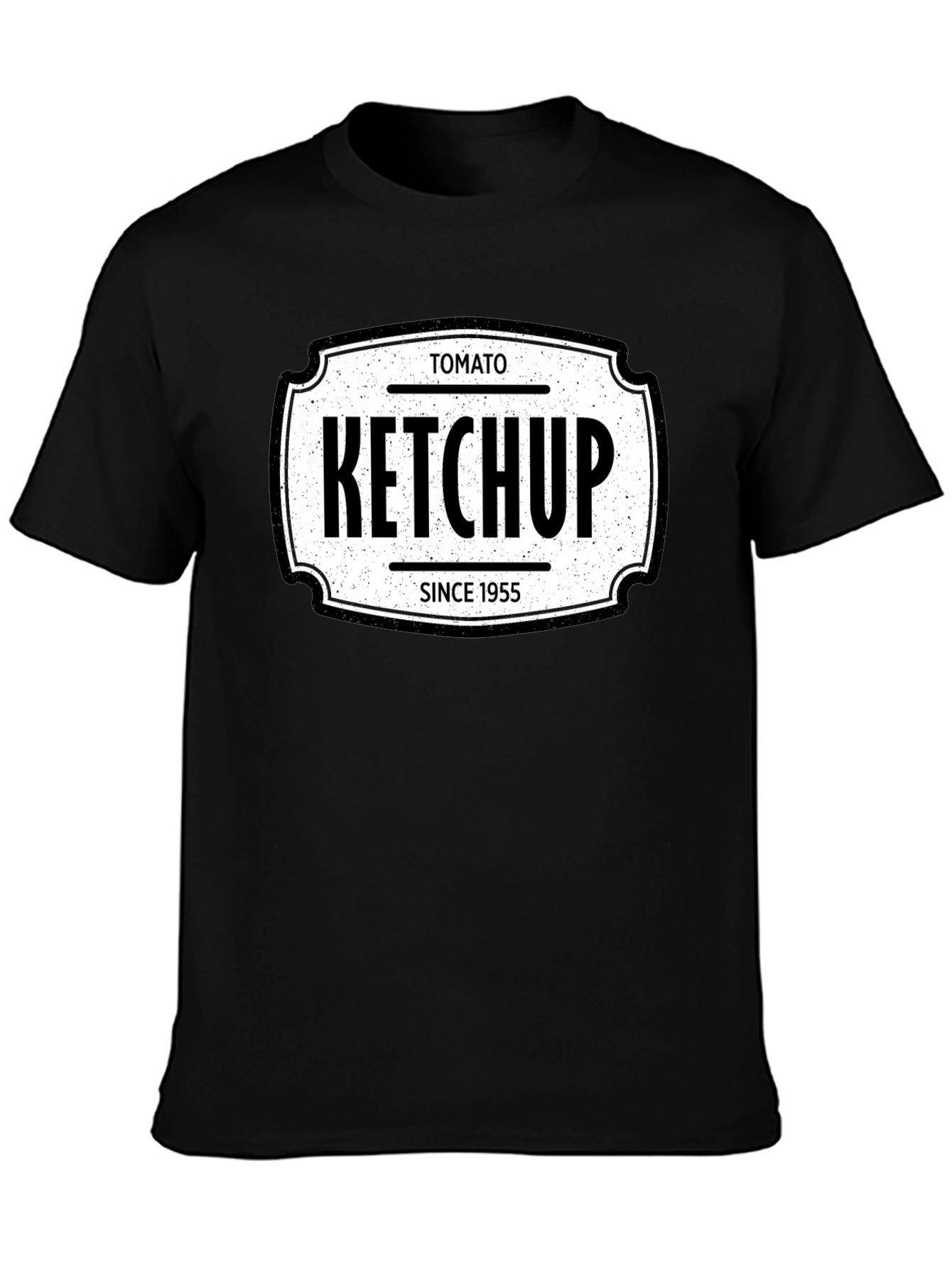 Retro Tomato Ketchup Since 1955 Black T-Shirt