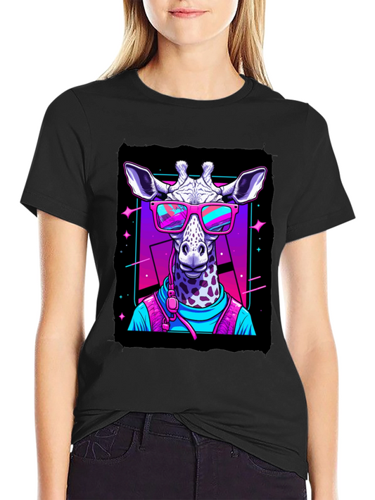Giraffe in Sunglasses Graphic T-Shirt