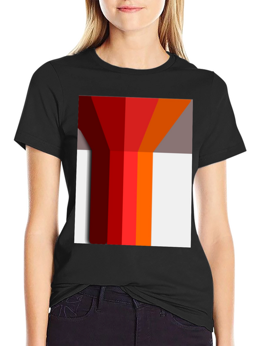 Geometric Color Block Graphic Tee - Modern Style