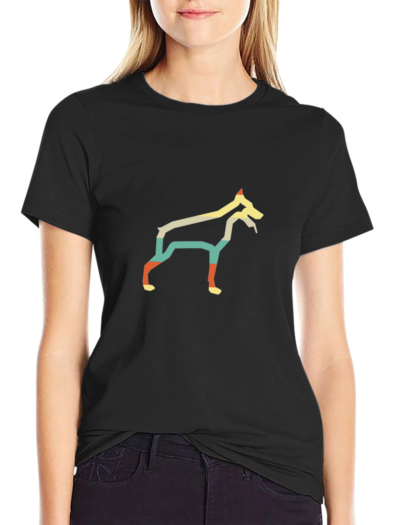 Retro Geometric Dog T-Shirt