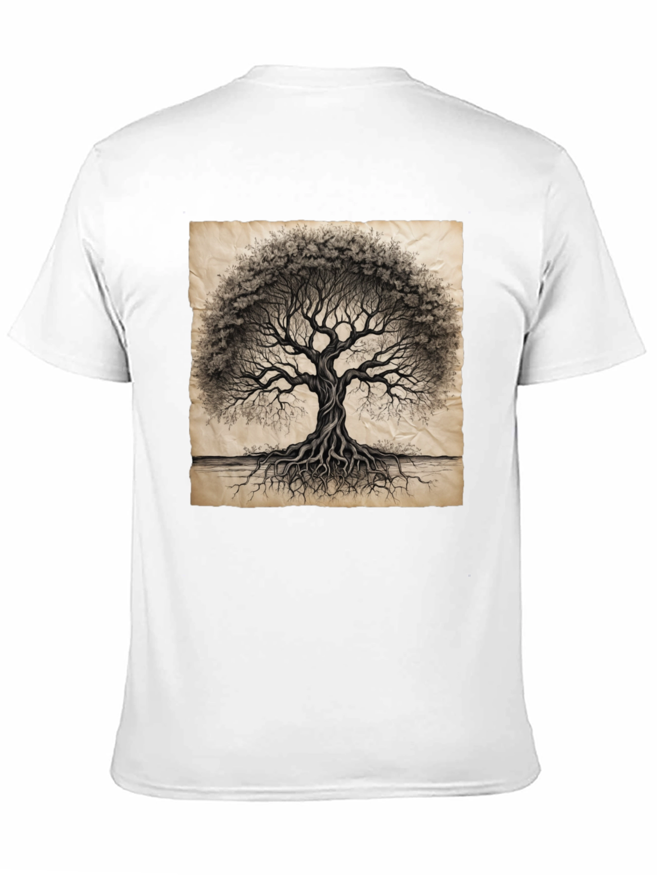 Tree of Life Graphic Tee - Black Cotton T-Shirt