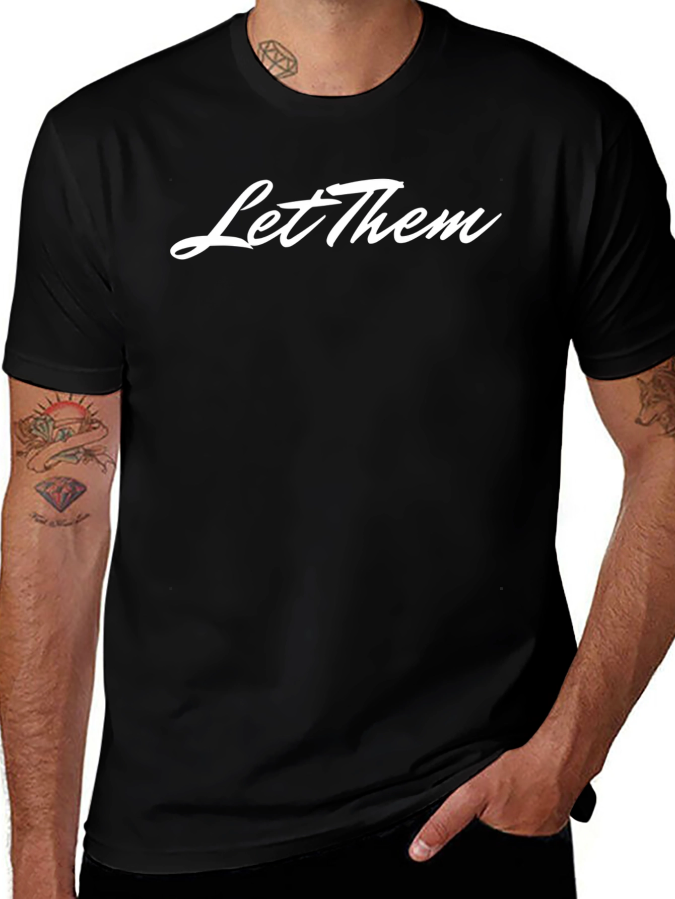 Let Them Black T-Shirt Casual Style