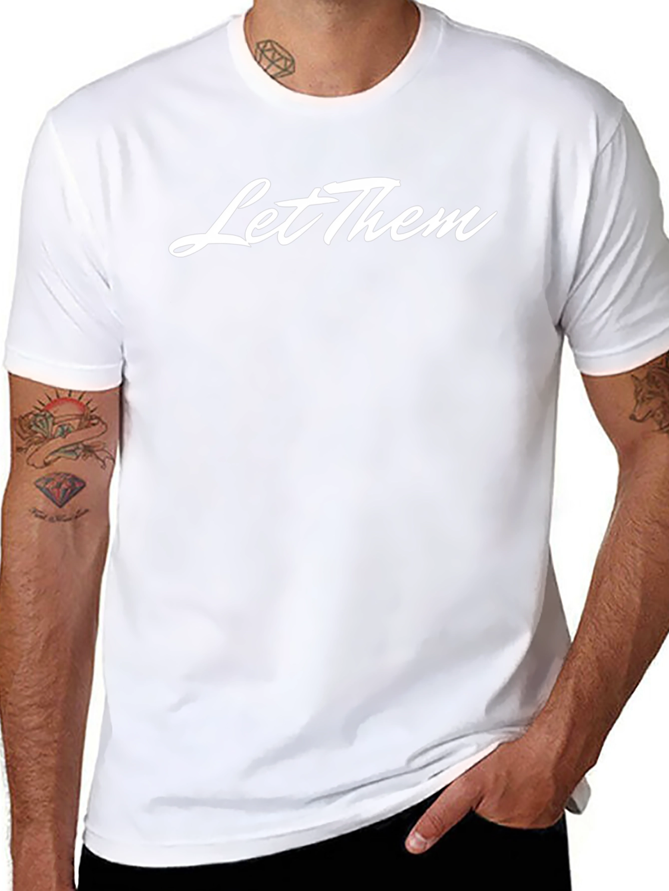 Let Them Black T-Shirt Casual Style