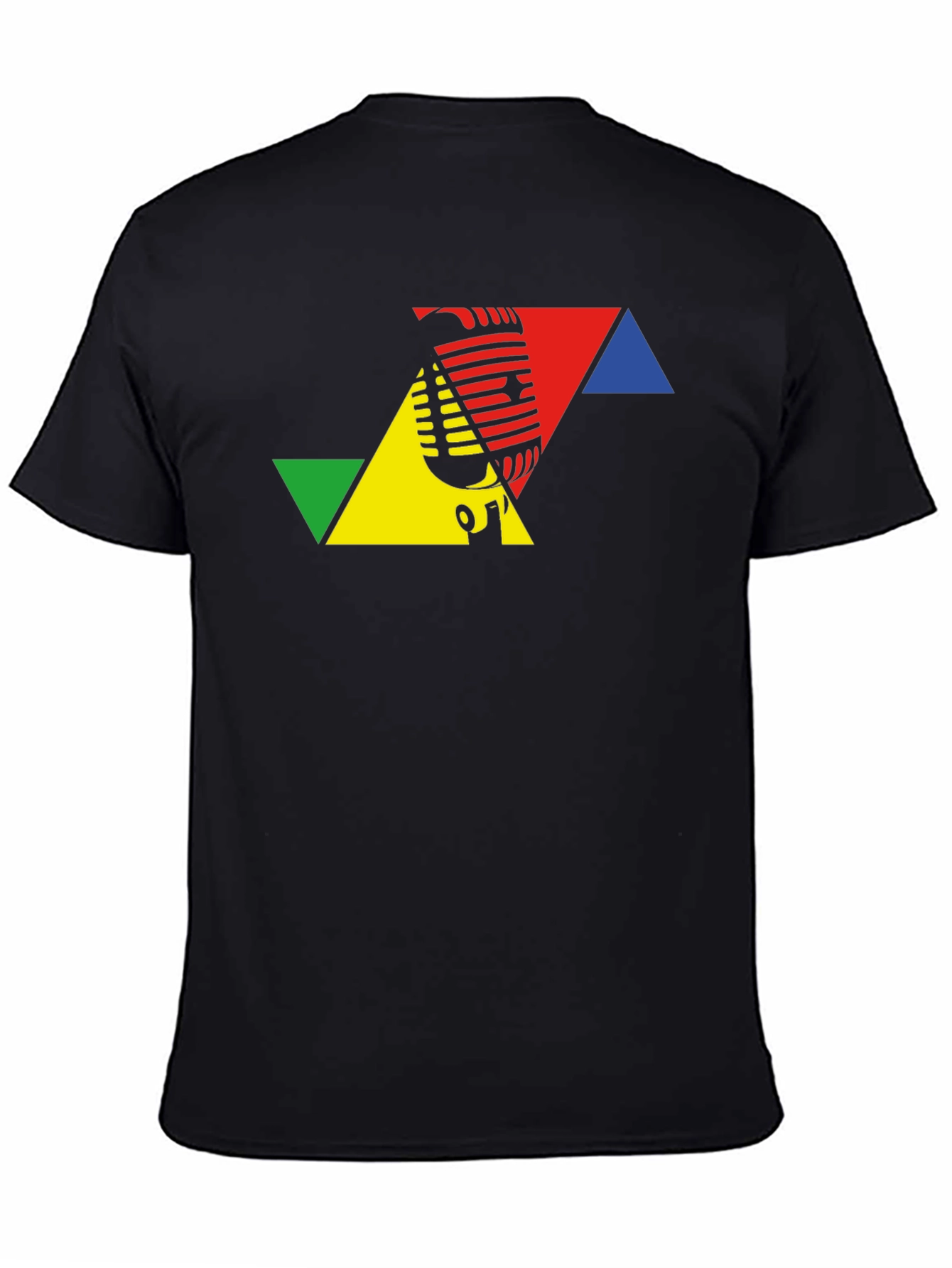 Retro Microphone Black T-Shirt