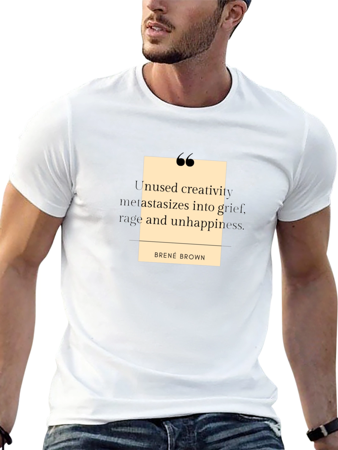 Brené Brown Quote T-Shirt - Unused Creativity