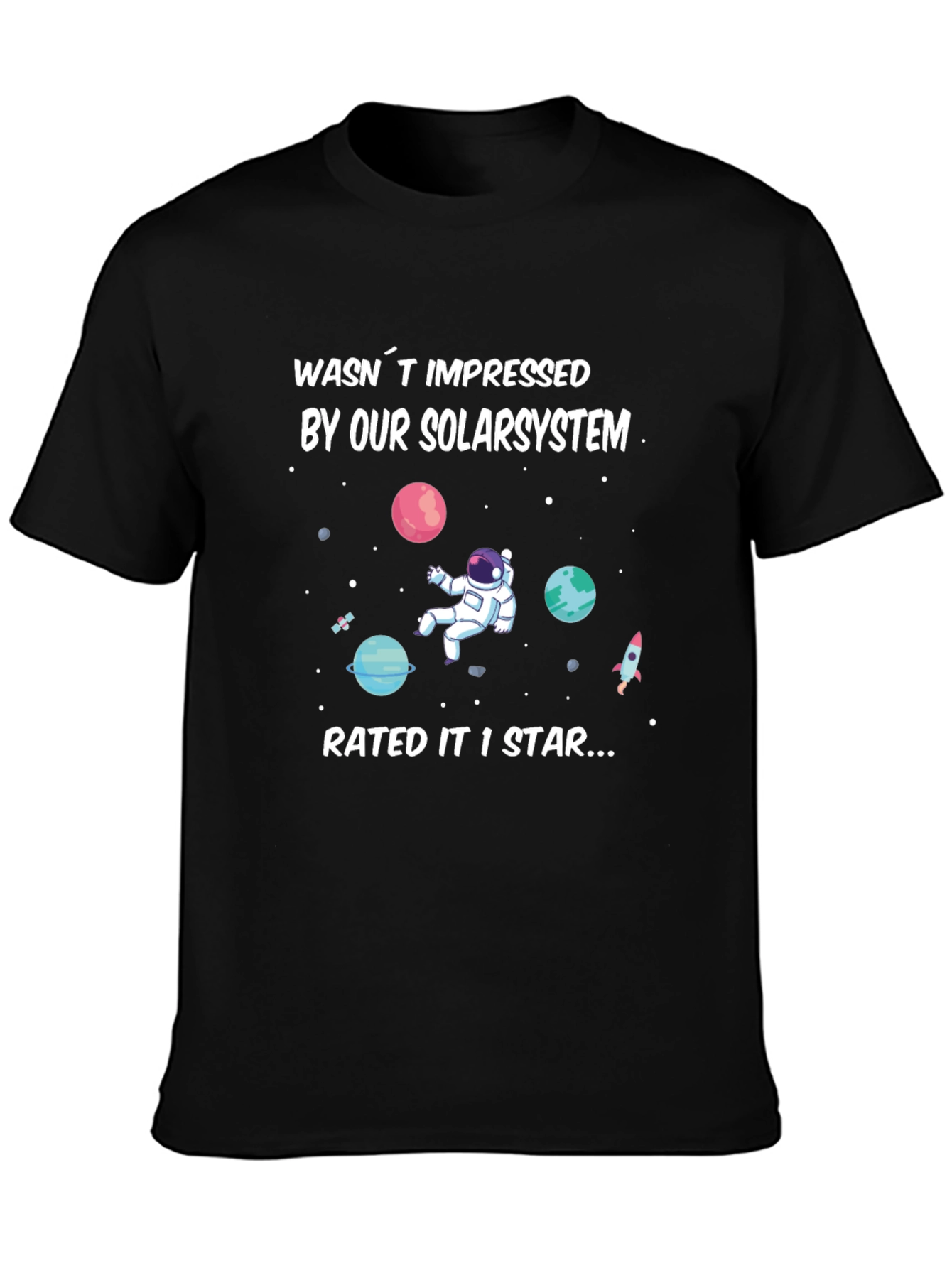 Astronaut 1 Star Solar System Graphic T-Shirt