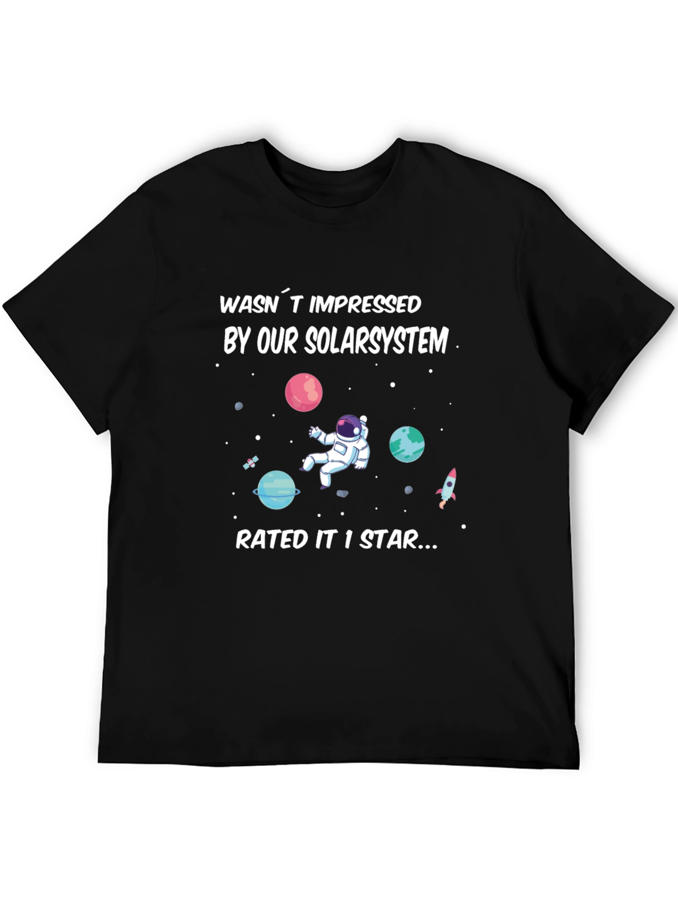 Astronaut 1 Star Solar System Graphic T-Shirt