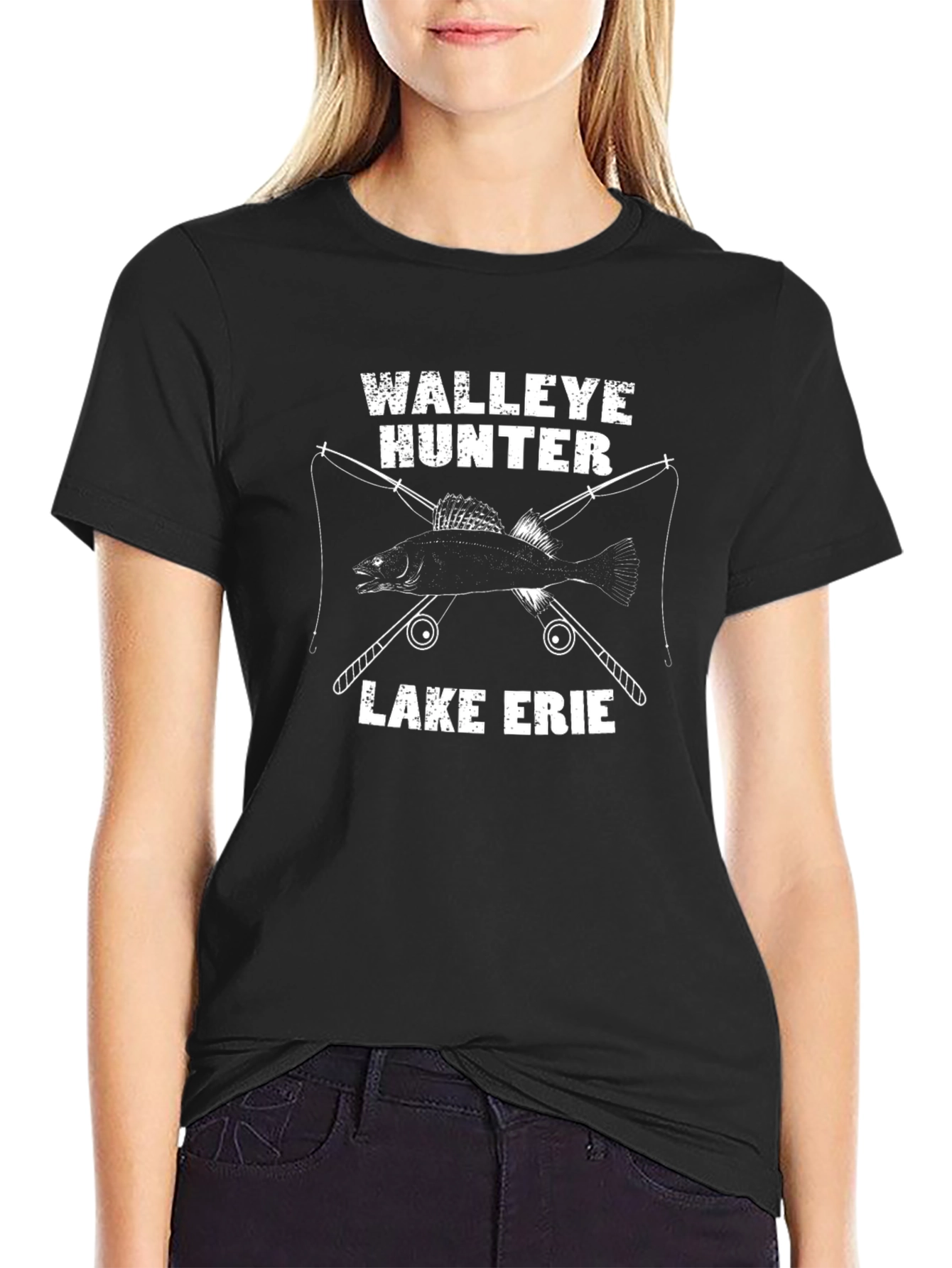 Walleye Hunter Lake Erie Fishing T-Shirt