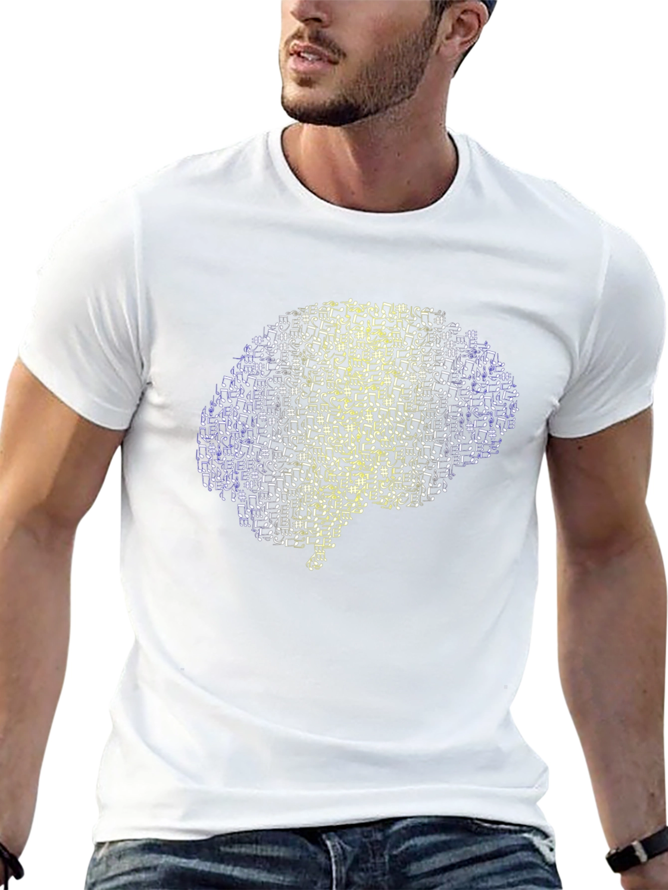 Brain Music Note T-Shirt - Express Your Creative Mind