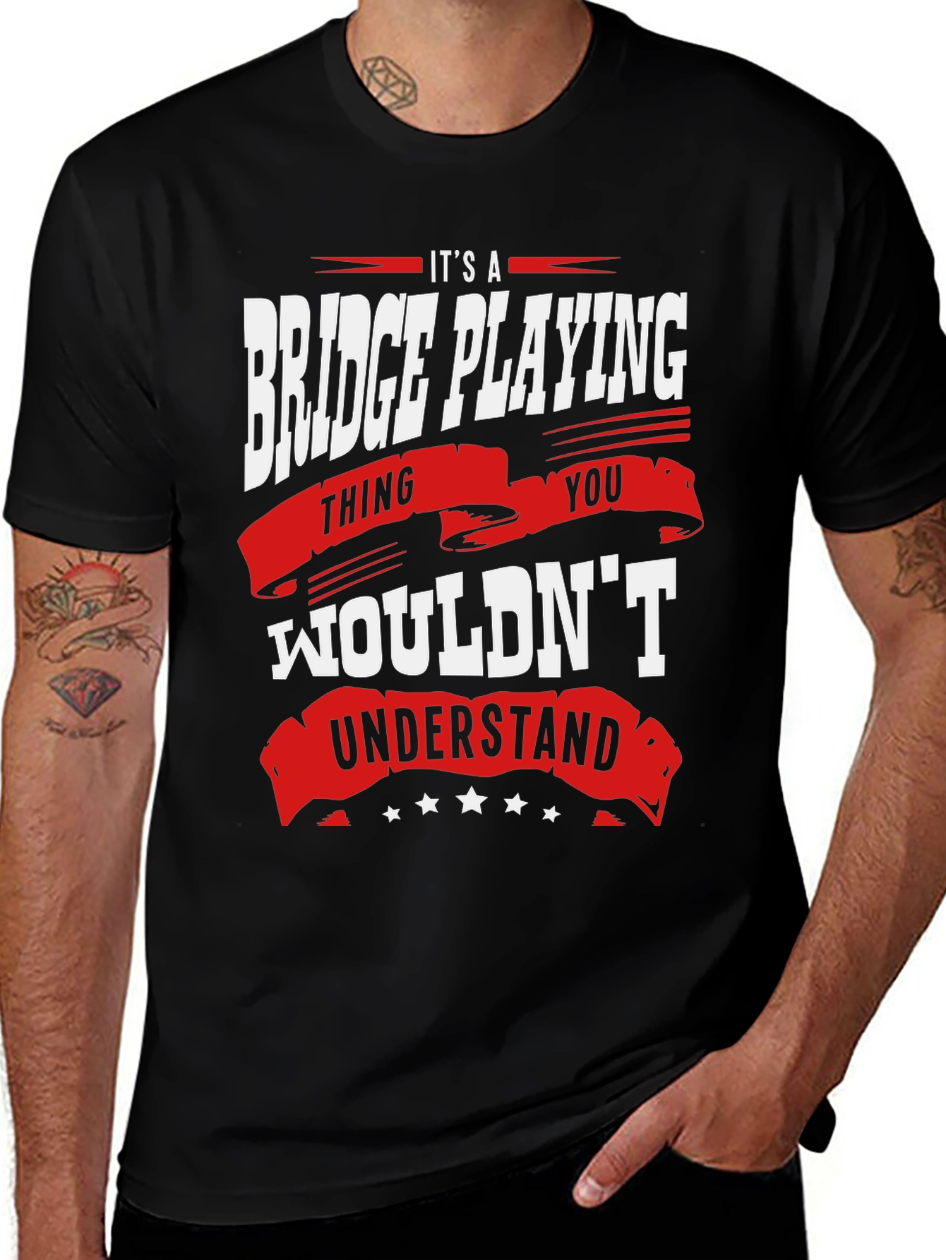 Bridge Playing Thing Graphic T-Shirt