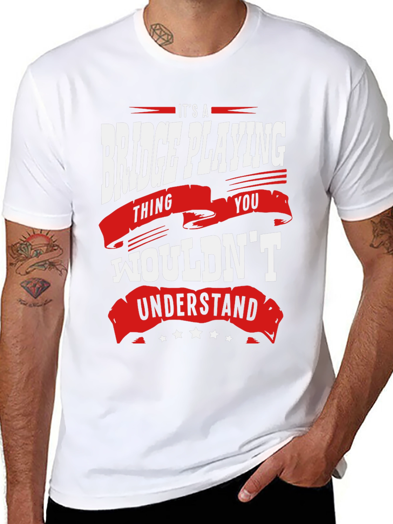 Bridge Playing Thing Graphic T-Shirt