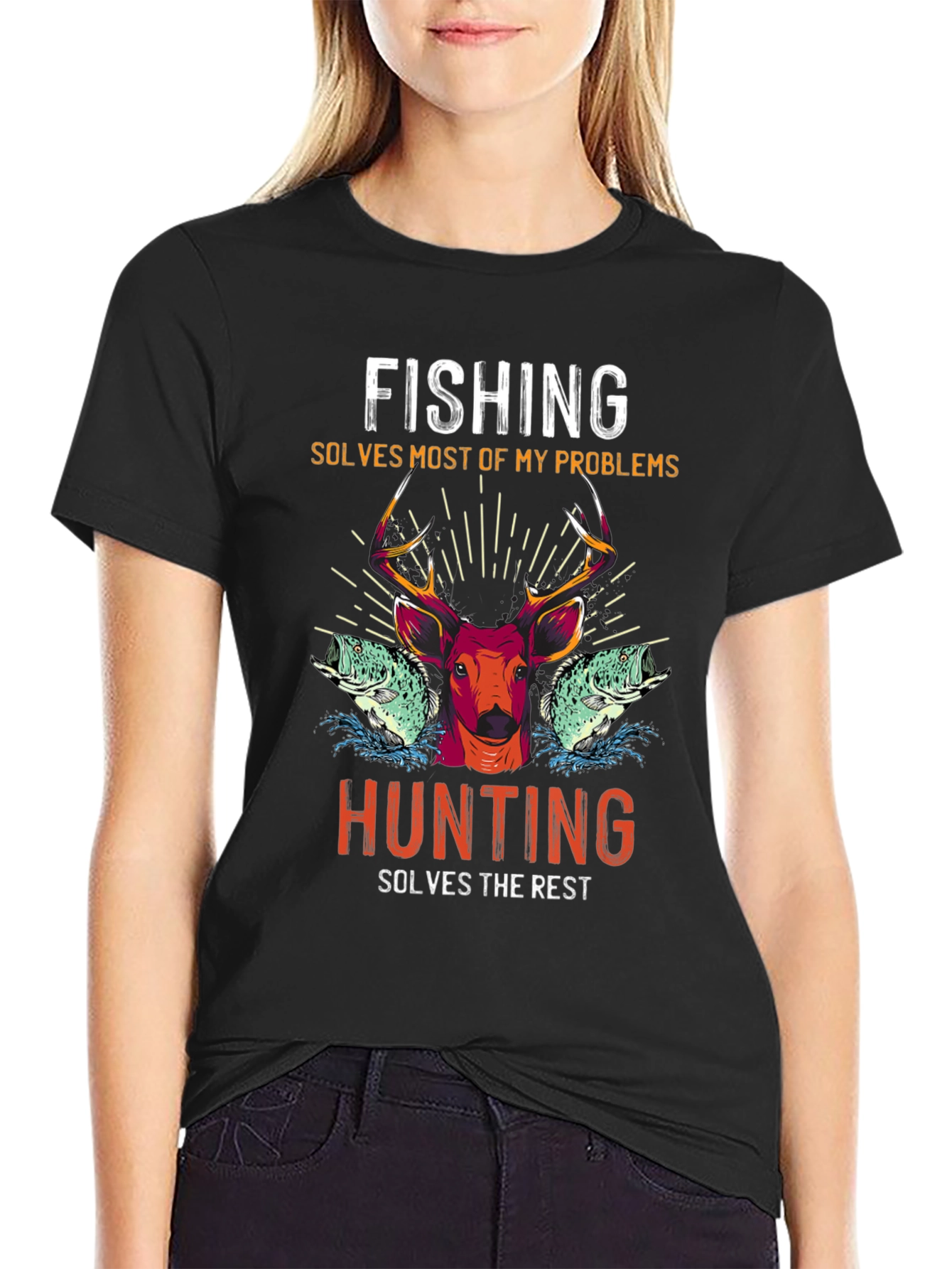 Fishing & Hunting Graphic T-Shirt