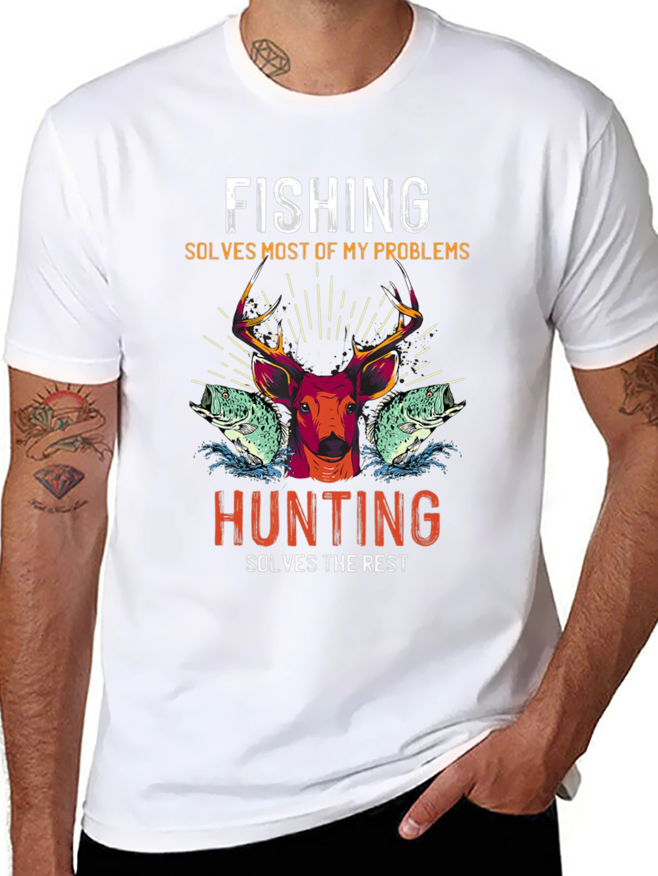 Fishing & Hunting Graphic T-Shirt