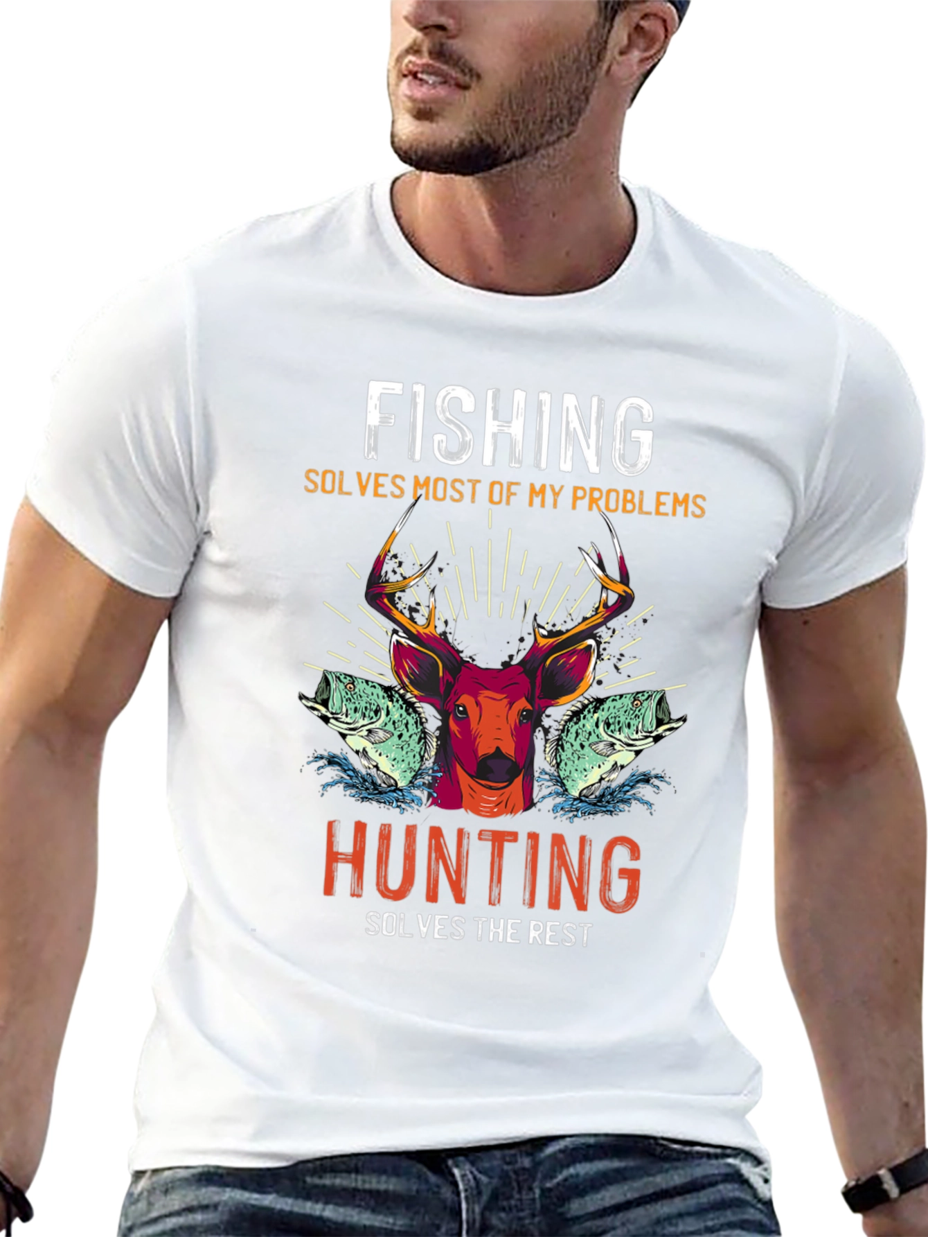 Fishing & Hunting Graphic T-Shirt