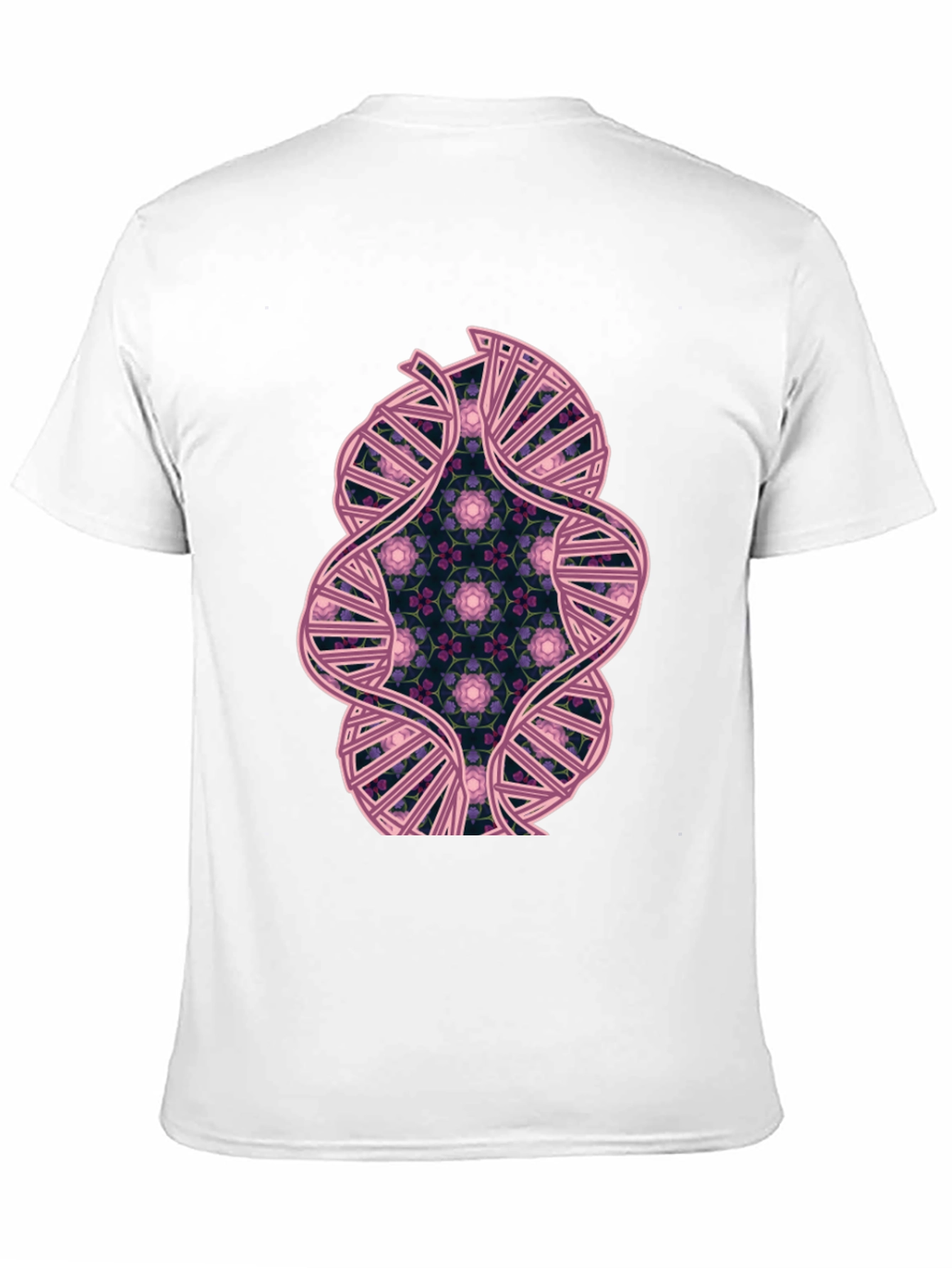 DNA Floral Graphic Black T-Shirt