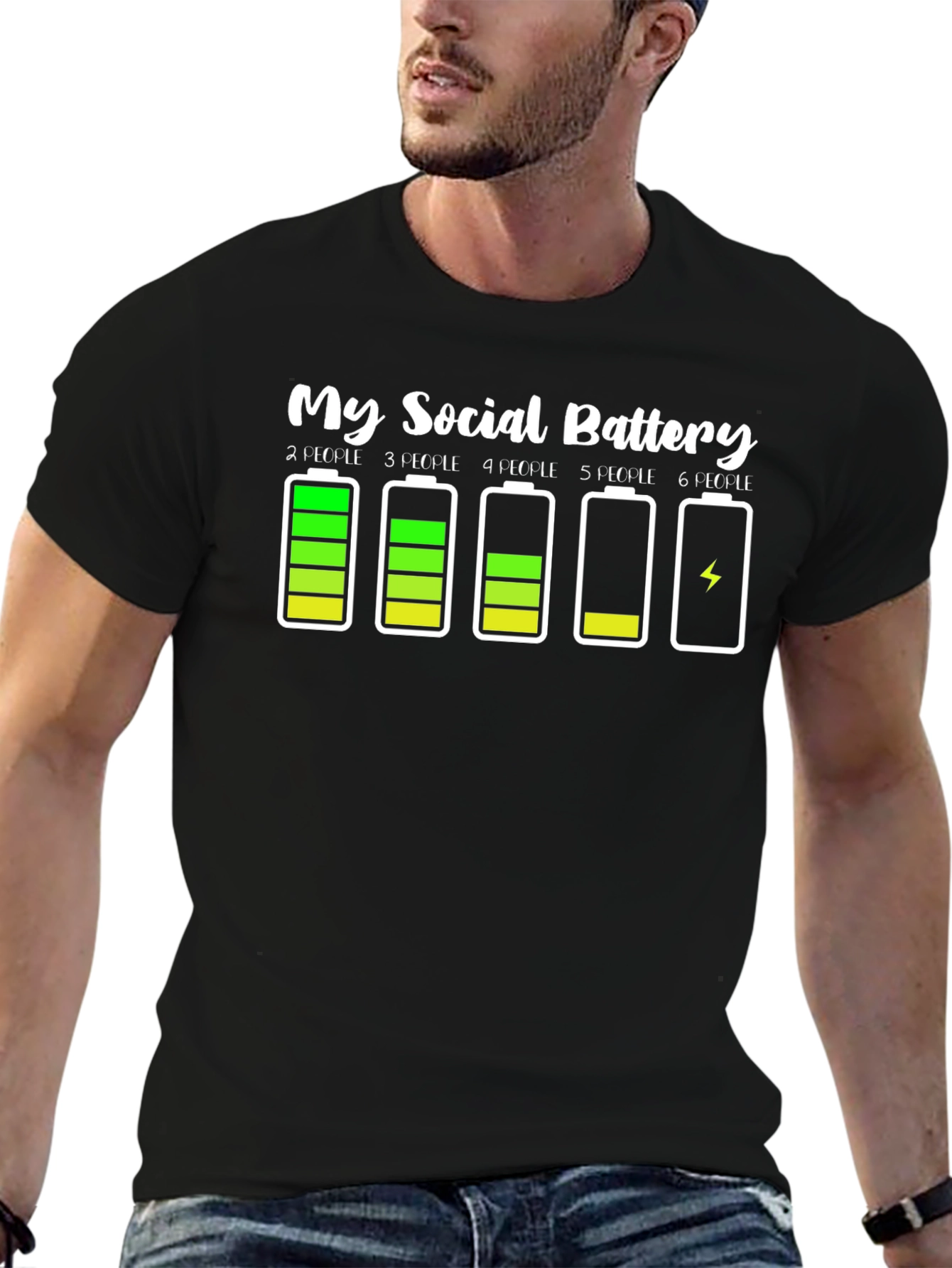 My Social Battery Funny Graphic Tee