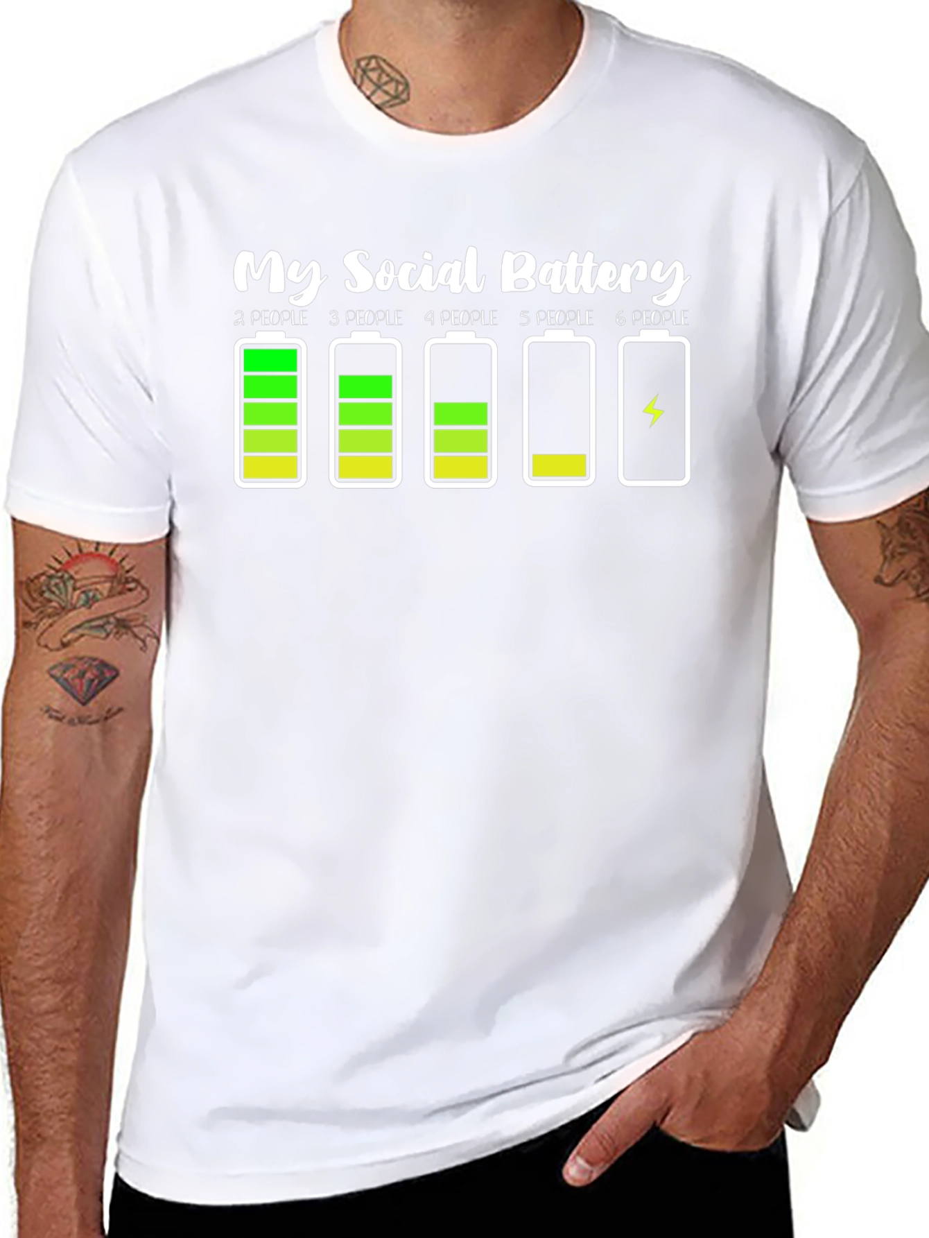 My Social Battery Funny Graphic Tee