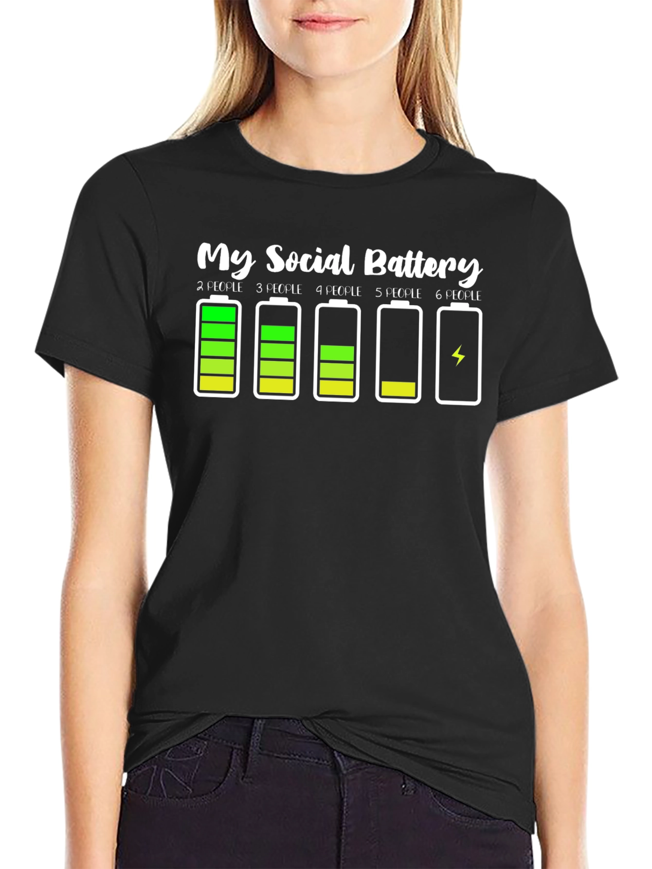 My Social Battery Funny Graphic Tee