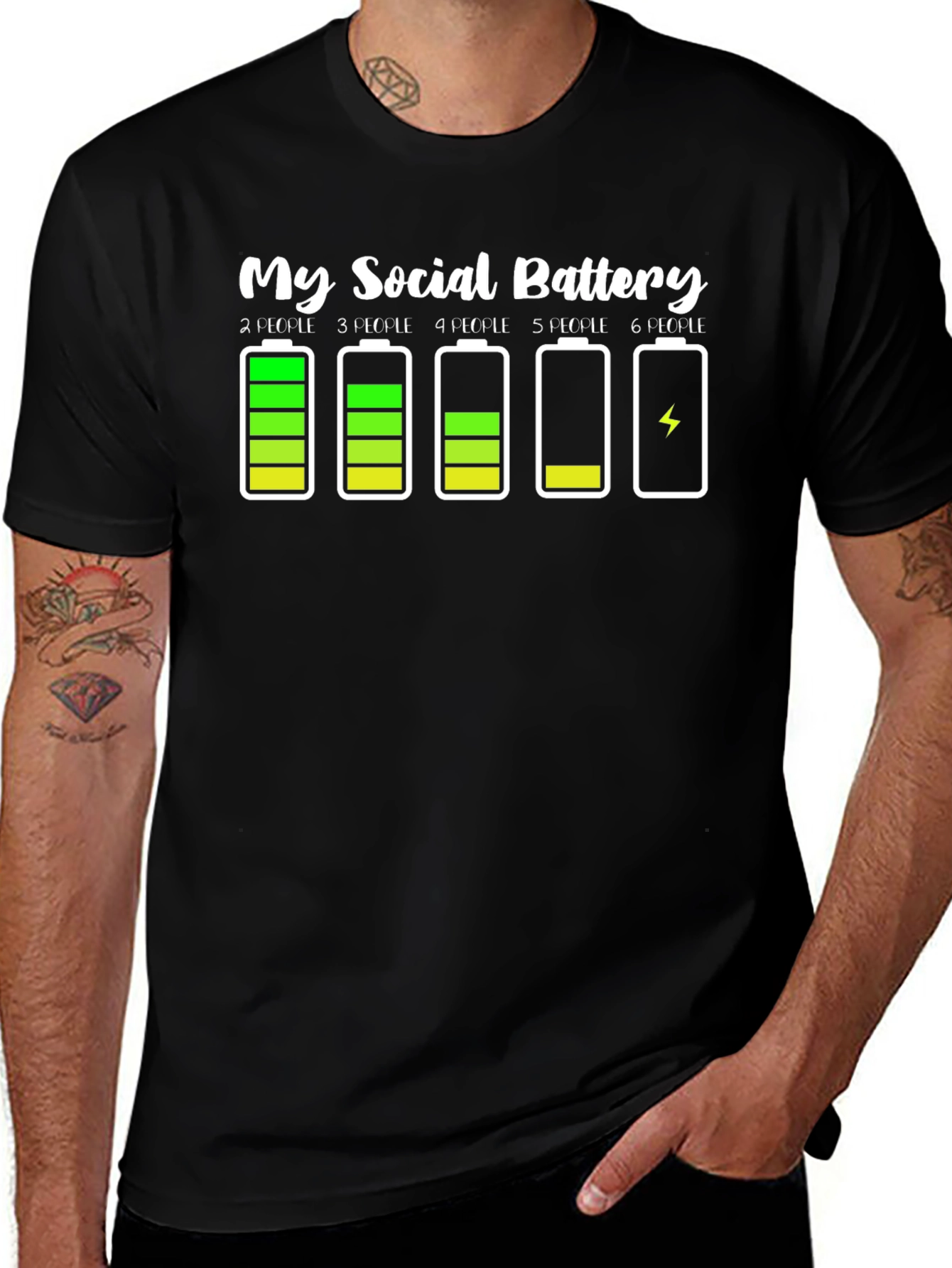 My Social Battery Funny Graphic Tee