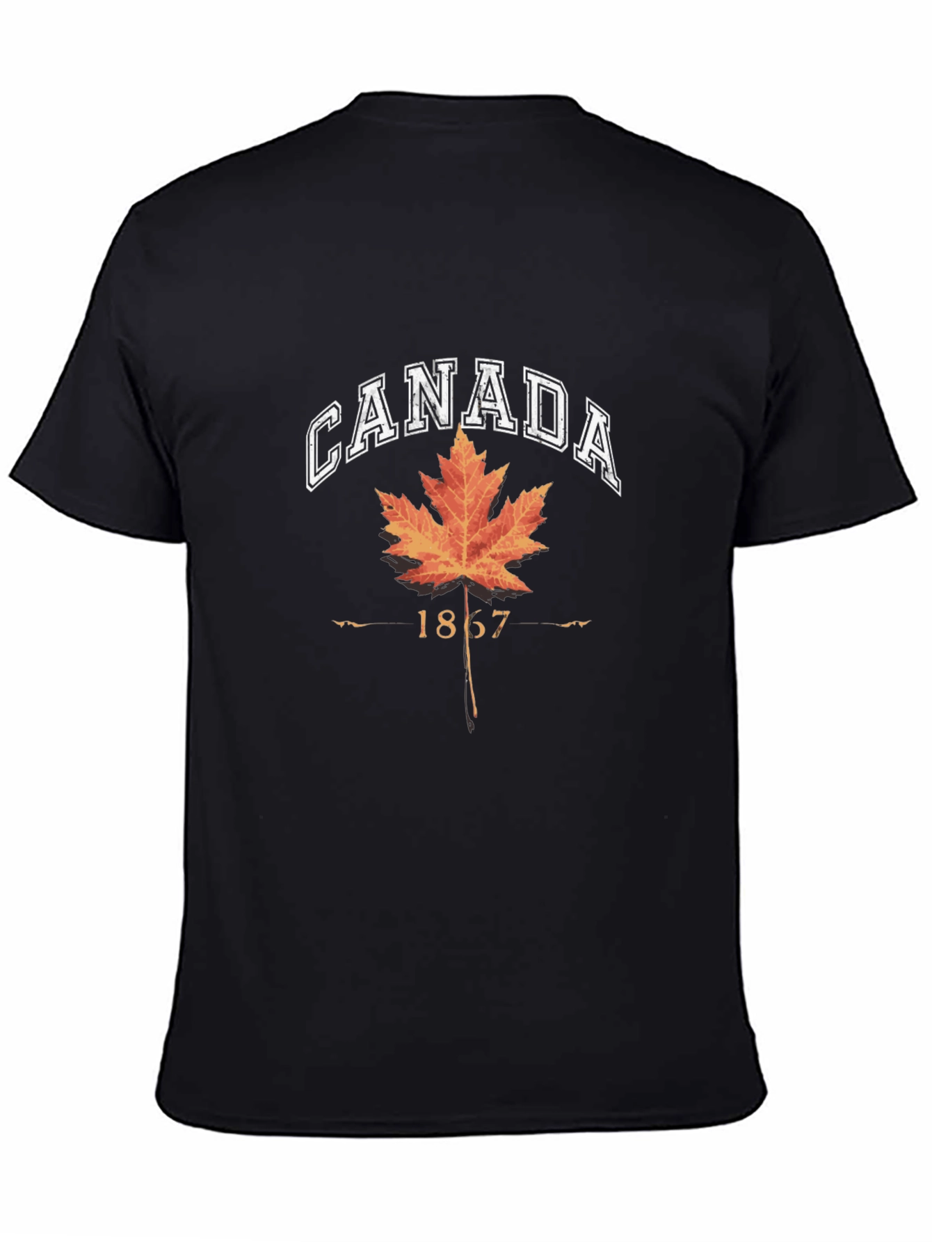 Canada Maple Leaf 1867 Black T-Shirt