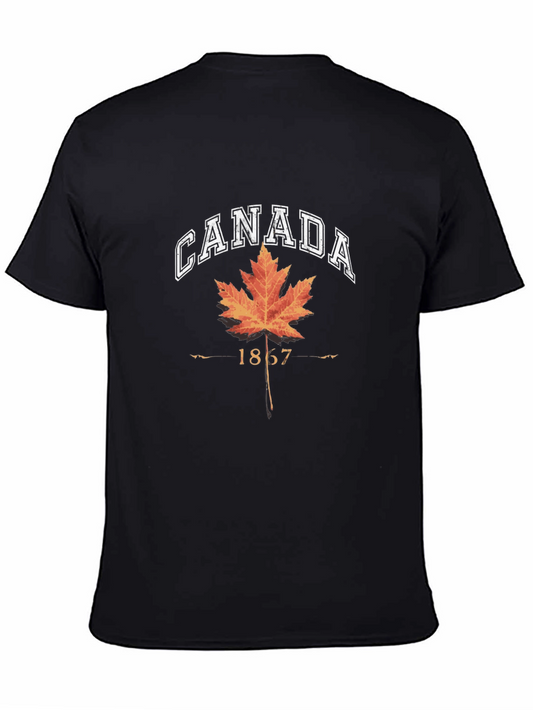 Canada Maple Leaf 1867 Black T-Shirt
