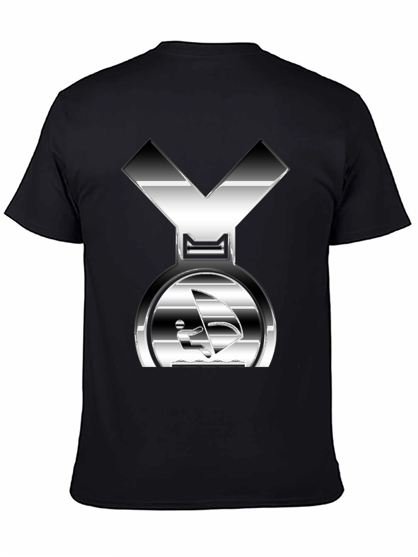 Silver Windsurfing Graphic T-Shirt