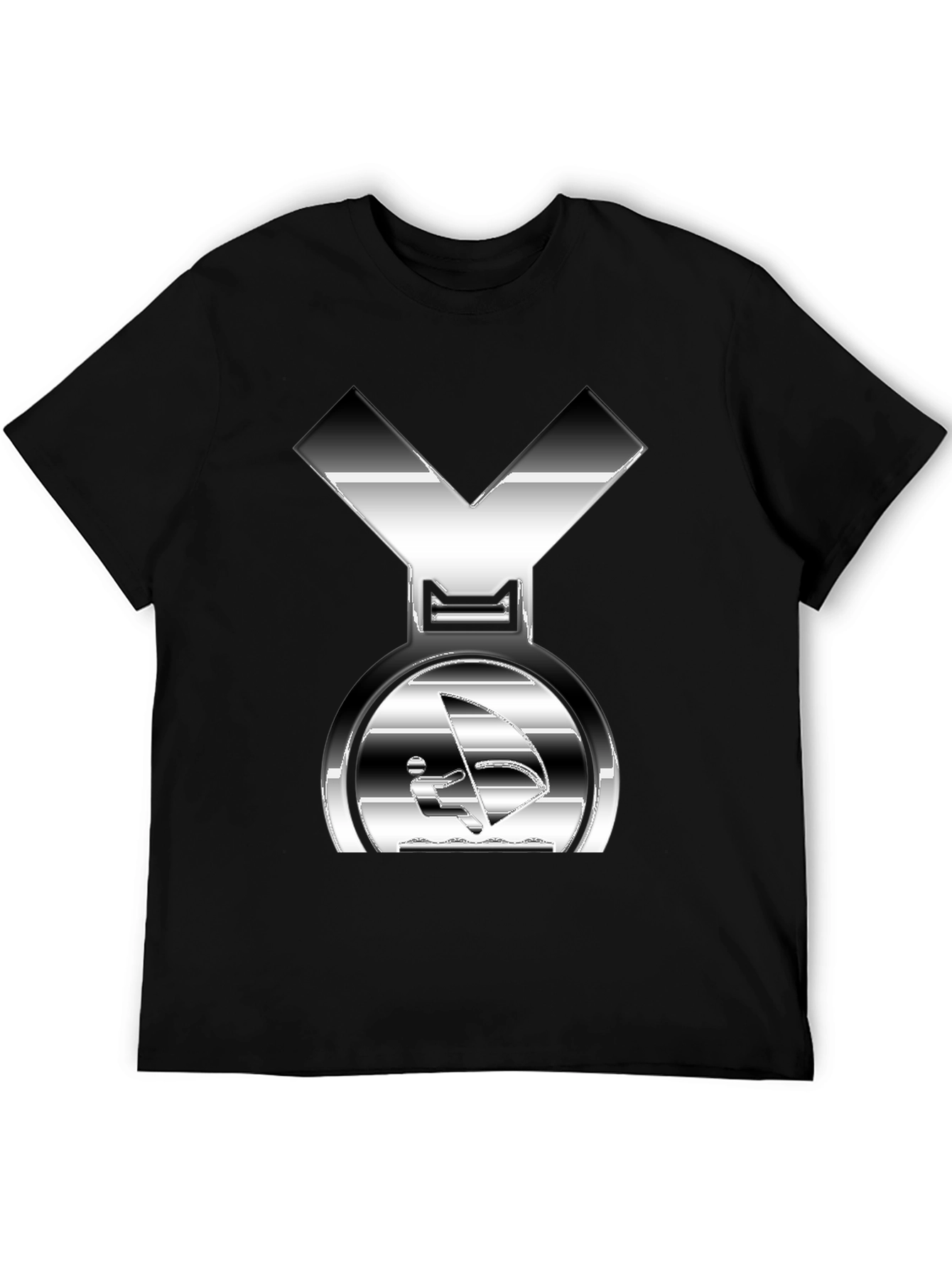 Silver Windsurfing Graphic T-Shirt