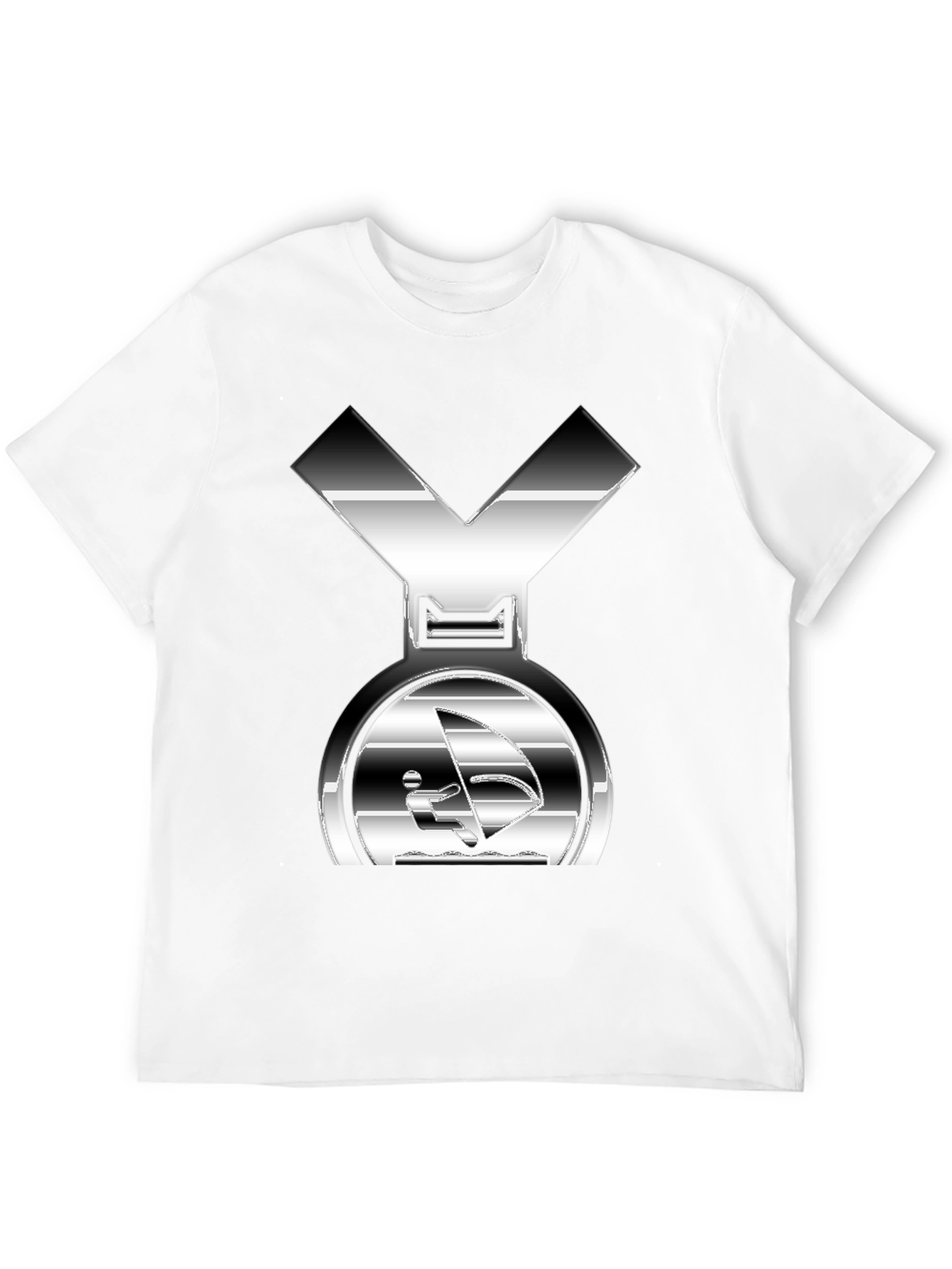 Silver Windsurfing Graphic T-Shirt