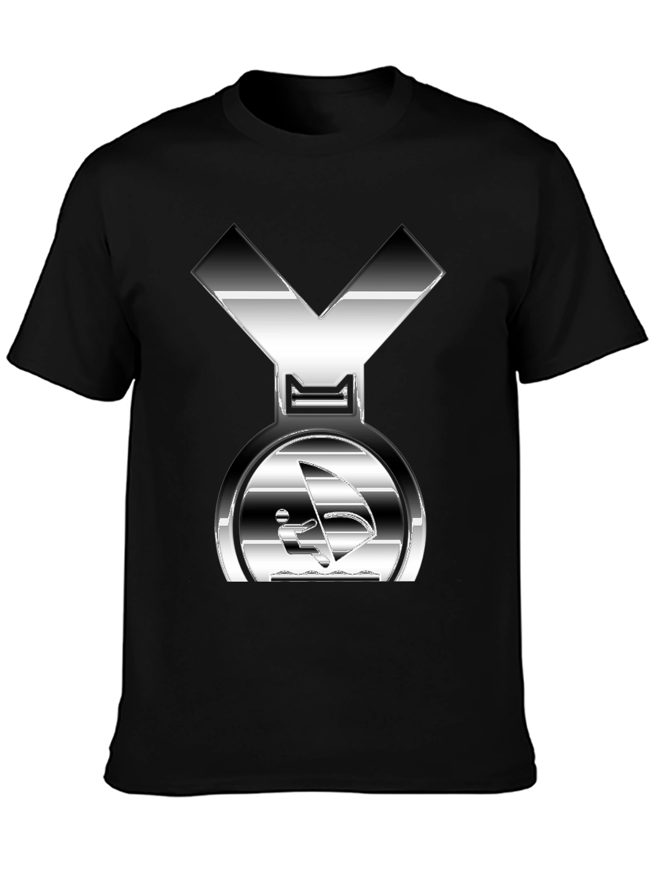 Silver Windsurfing Graphic T-Shirt