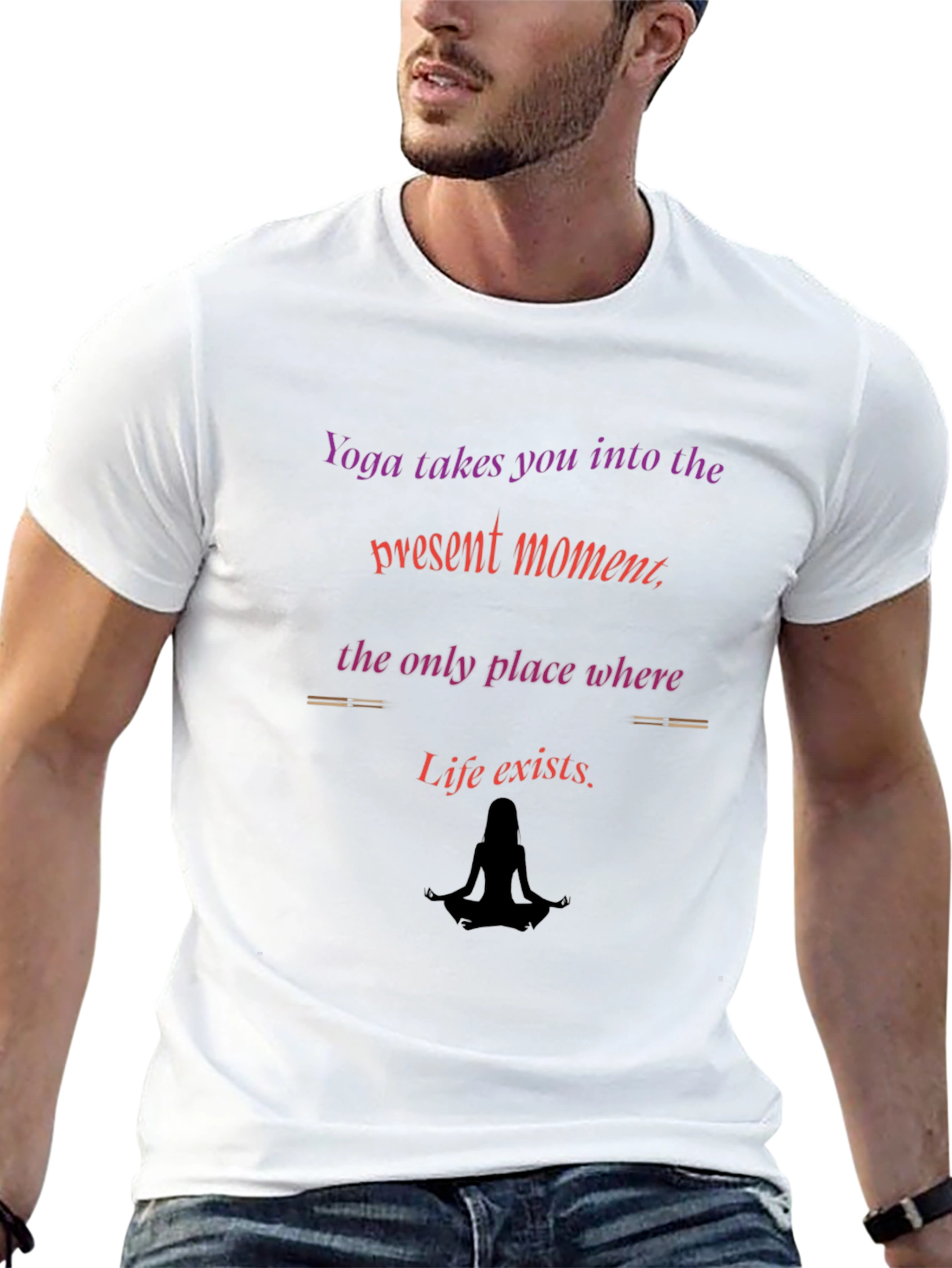 Yoga Inspired T-Shirt - Present Moment Design