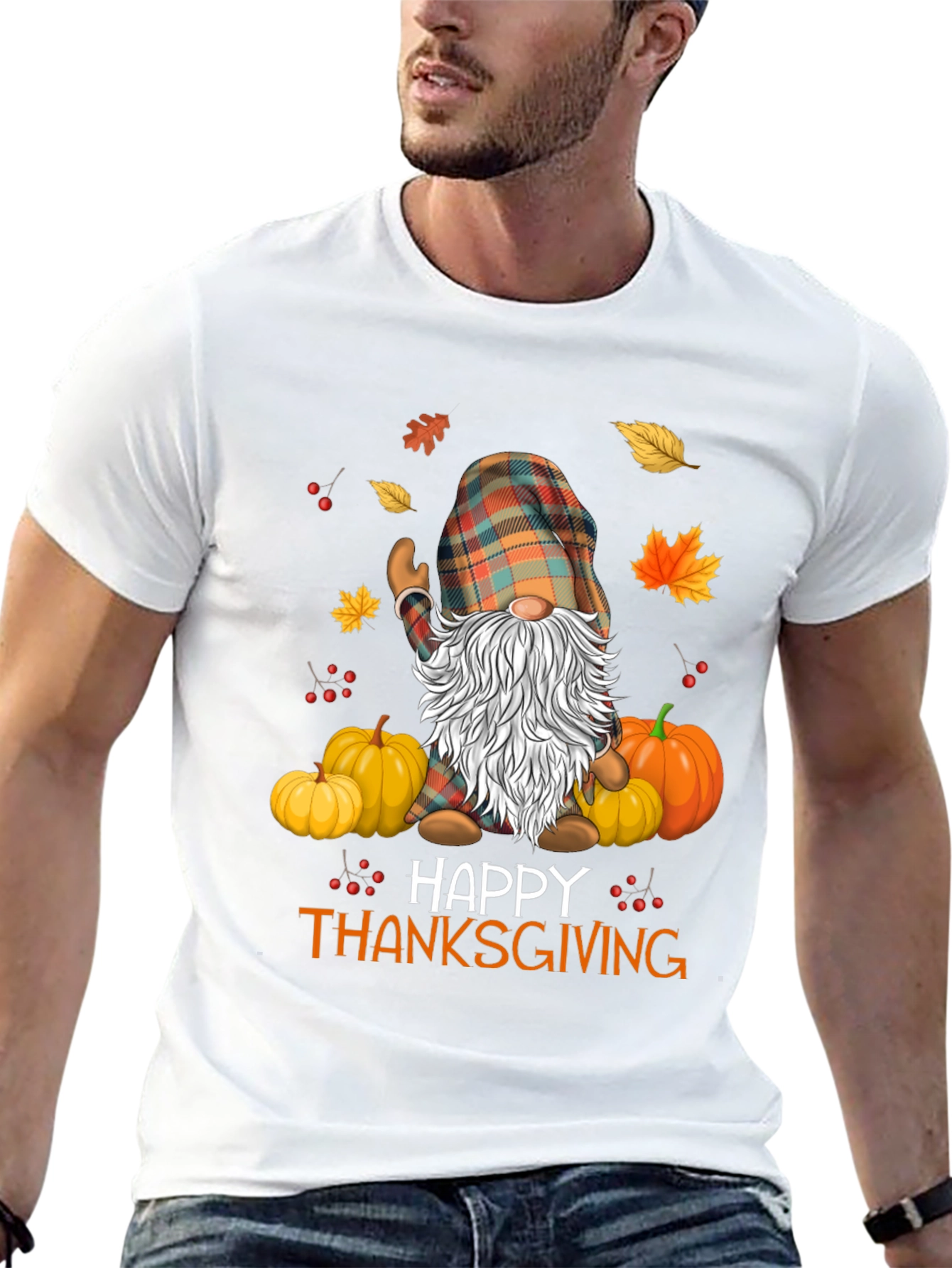 Happy Thanksgiving Gnome Graphic Tee
