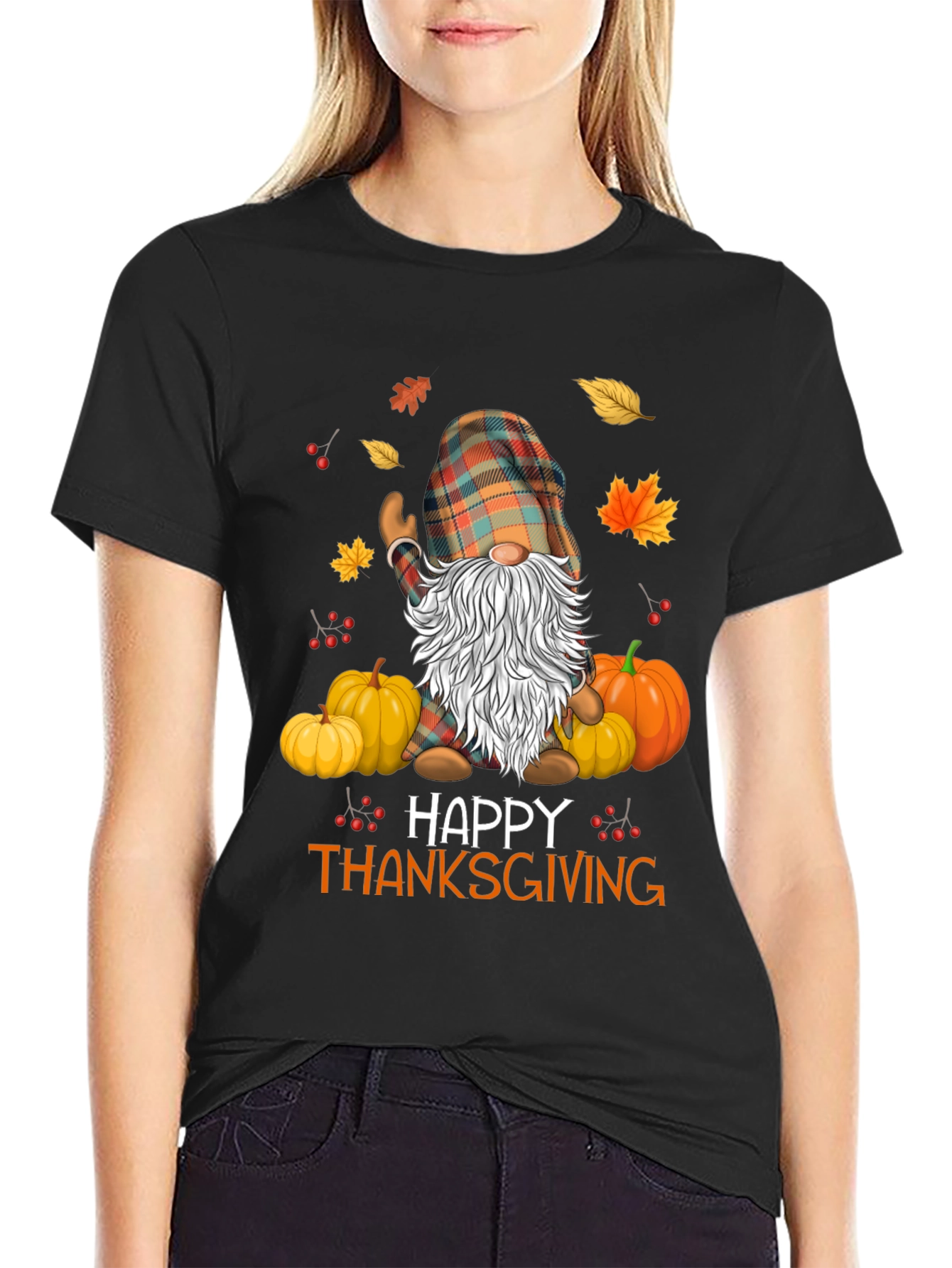 Happy Thanksgiving Gnome Graphic Tee