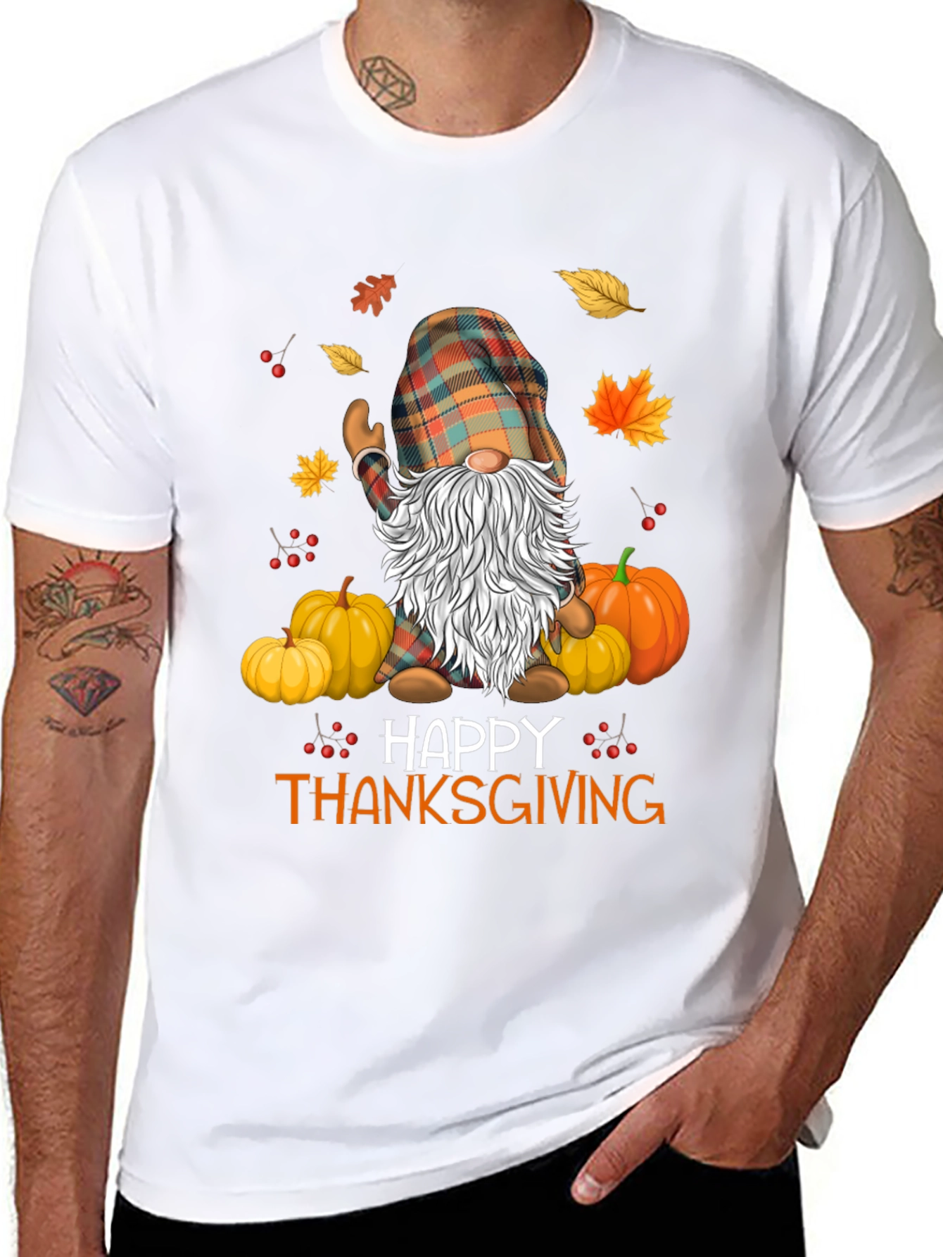 Happy Thanksgiving Gnome Graphic Tee