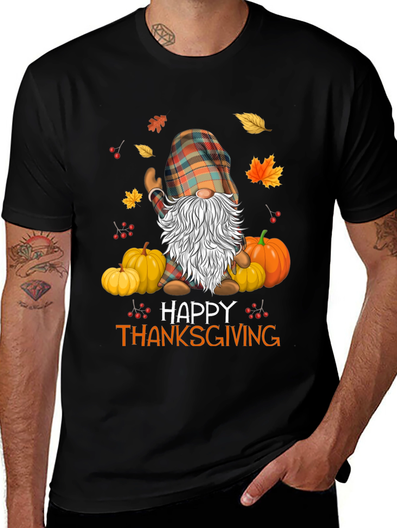 Happy Thanksgiving Gnome Graphic Tee