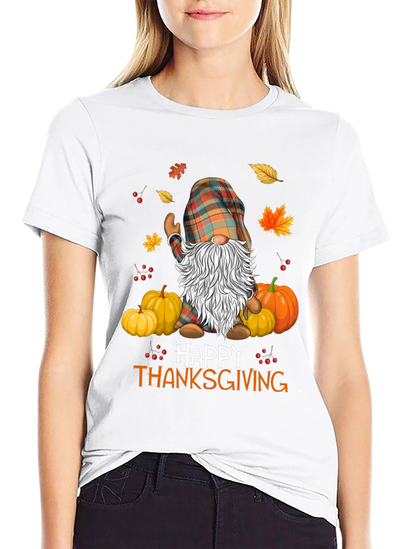 Happy Thanksgiving Gnome Graphic Tee