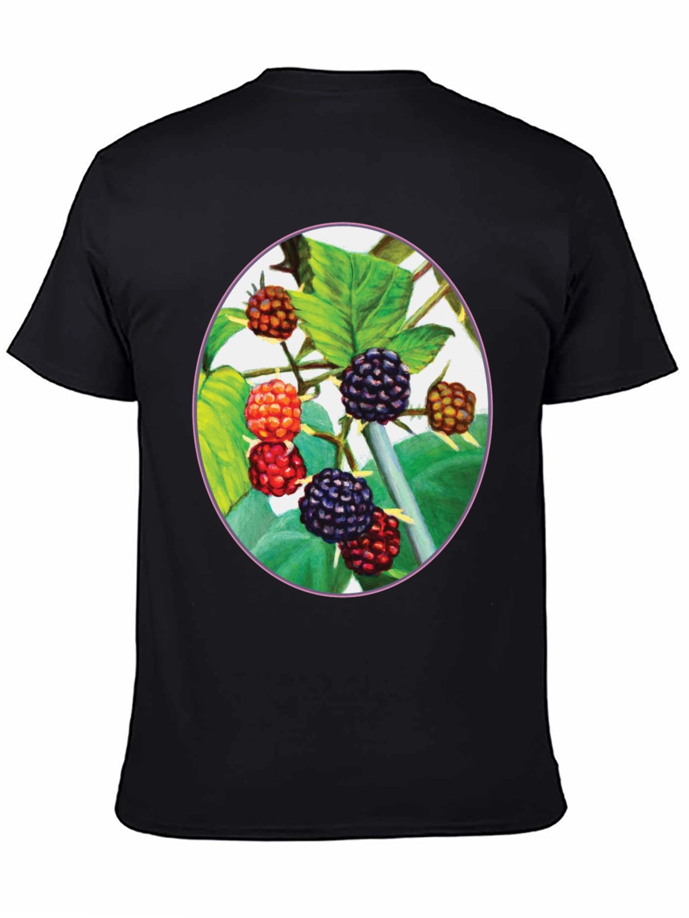 Black Berry T-Shirt - Nature Inspired Graphic Tee