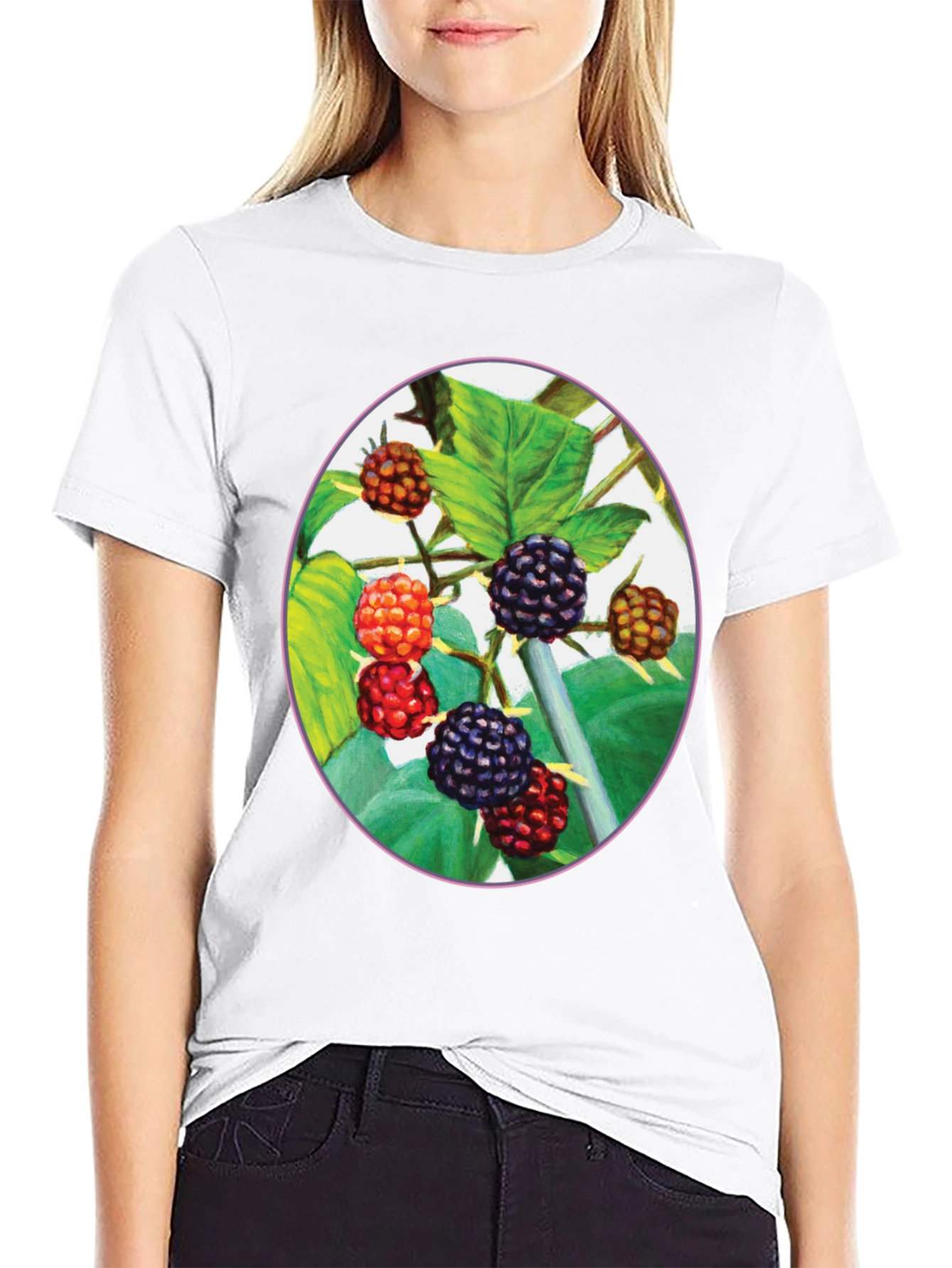Black Berry T-Shirt - Nature Inspired Graphic Tee