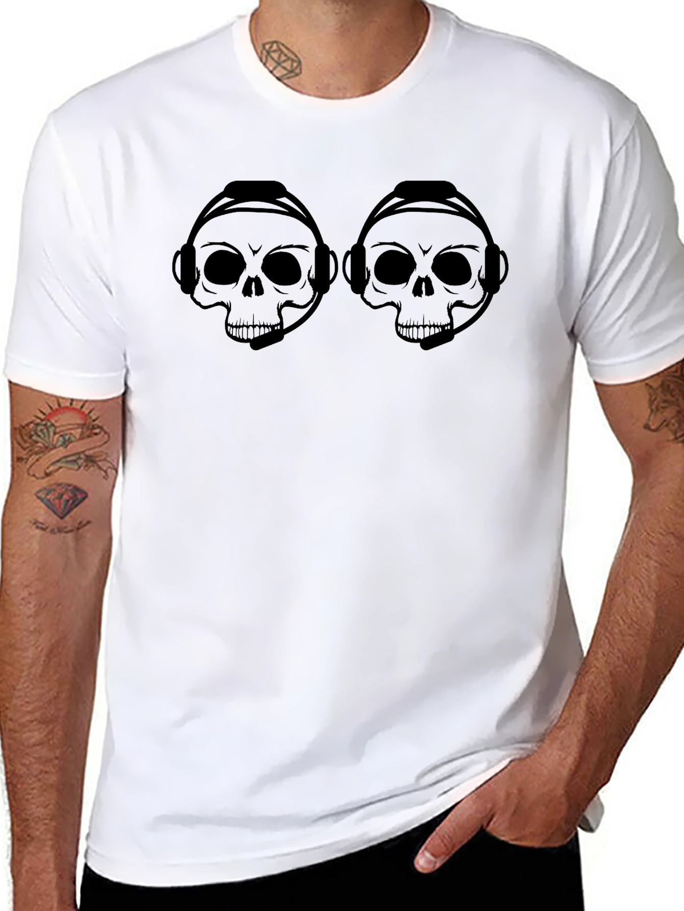 Skull Gamer Headset T-Shirt