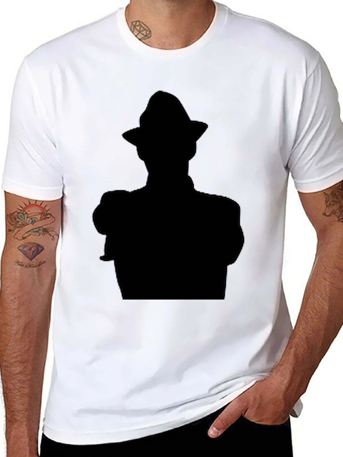 Shadow Silhouette Graphic Tee - Classic Black T-Shirt