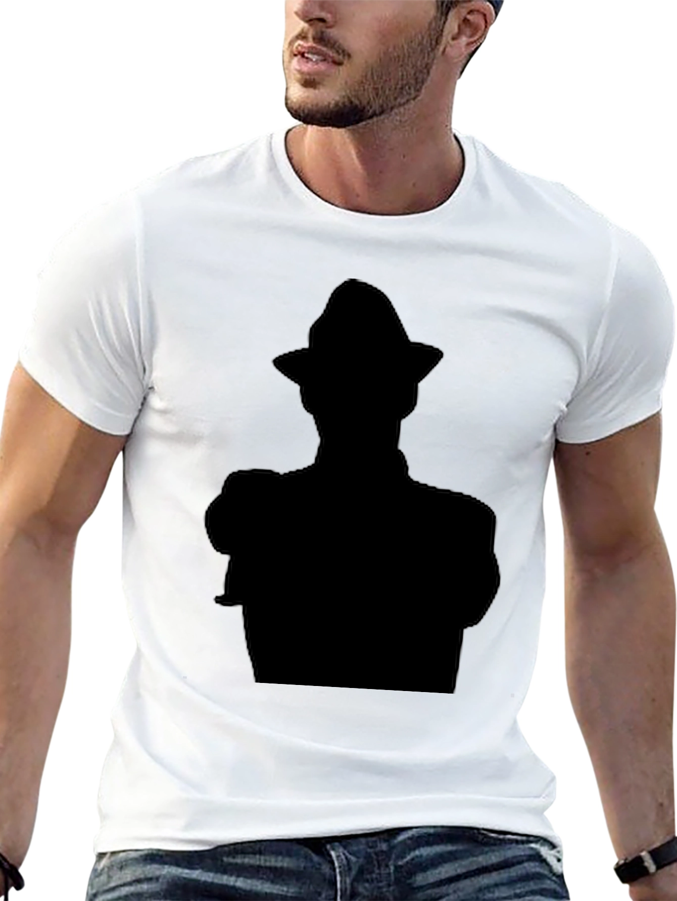 Shadow Silhouette Graphic Tee - Classic Black T-Shirt