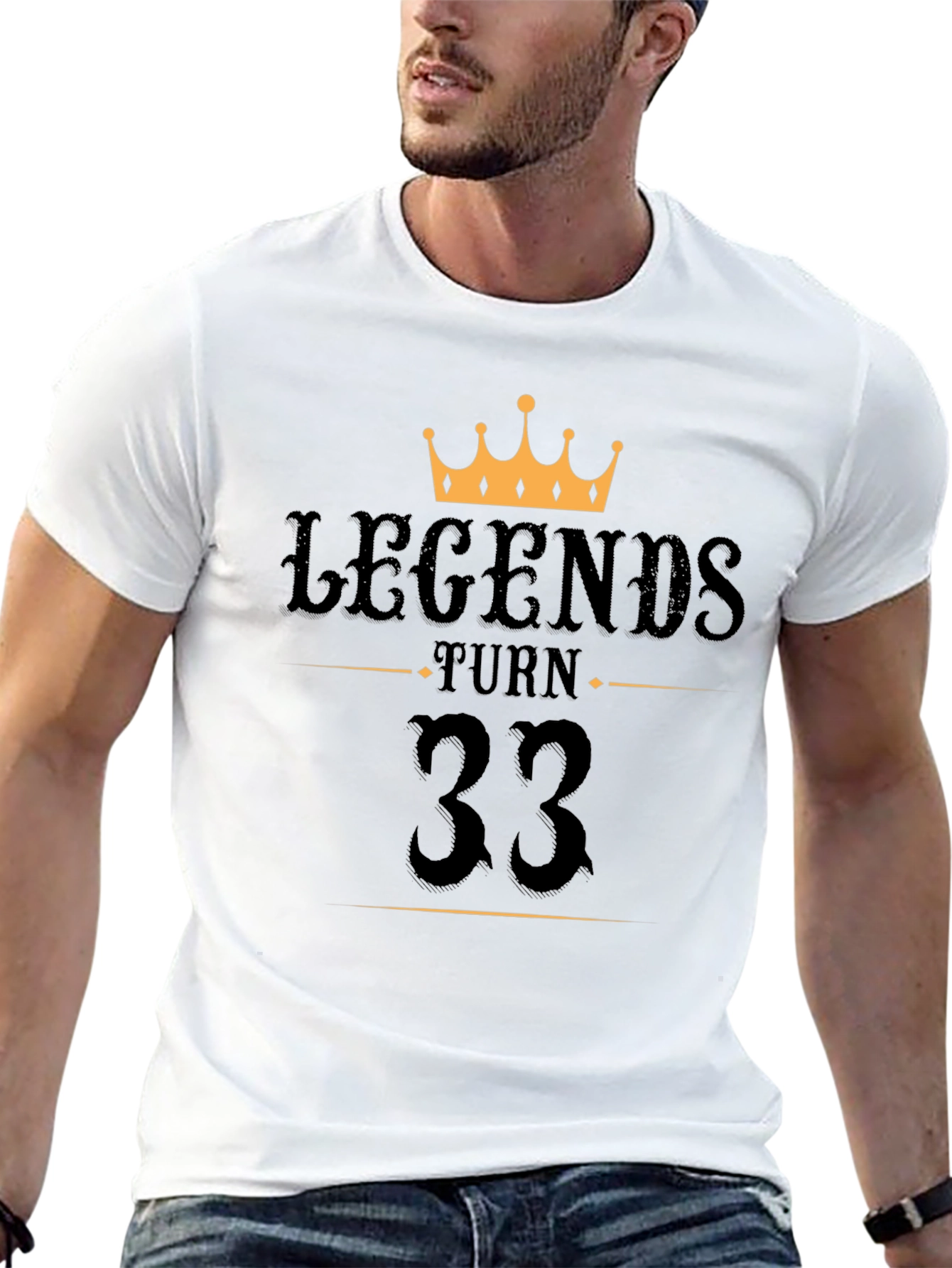 Legends Turn 33 Birthday Graphic T-Shirt
