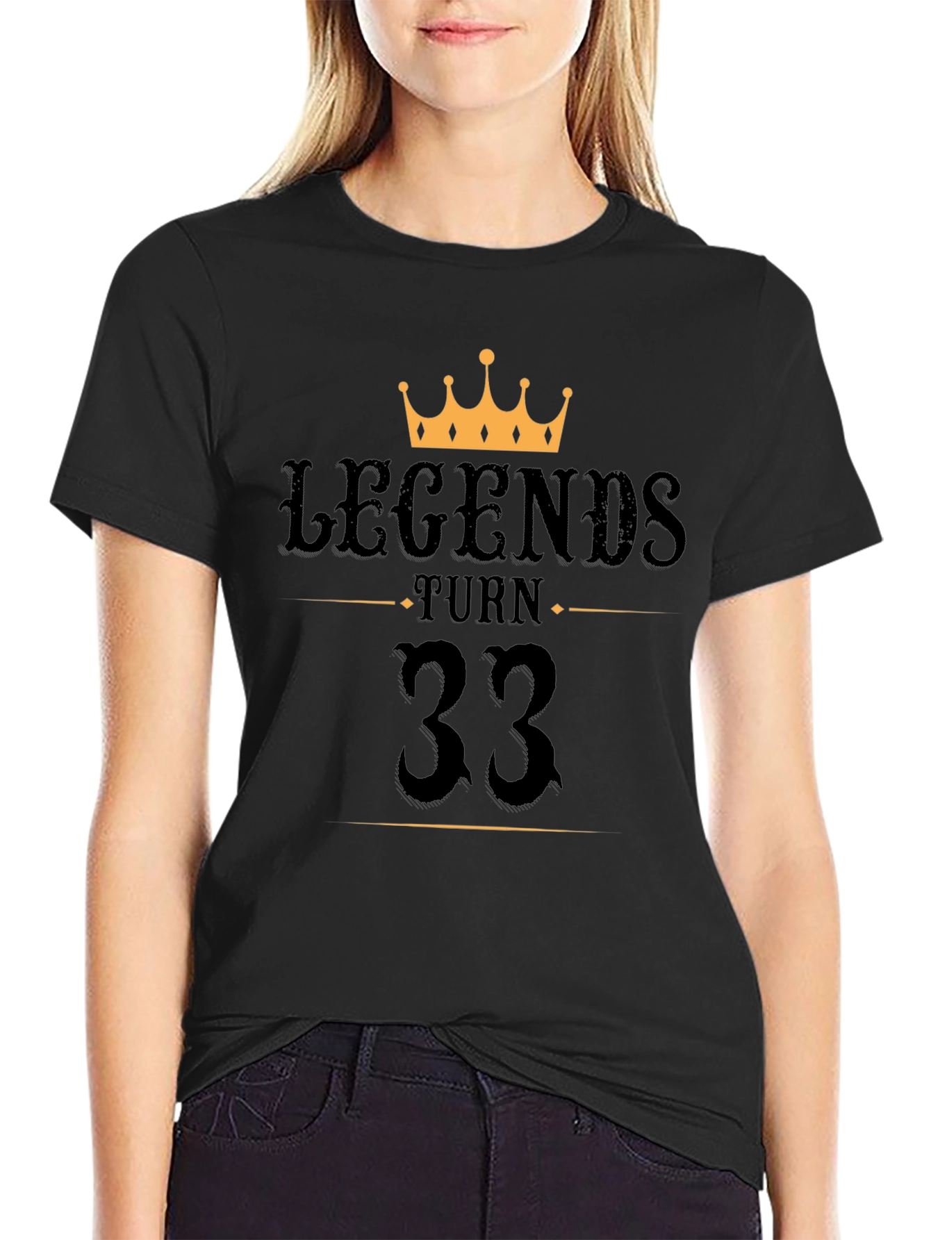 Legends Turn 33 Birthday Graphic T-Shirt