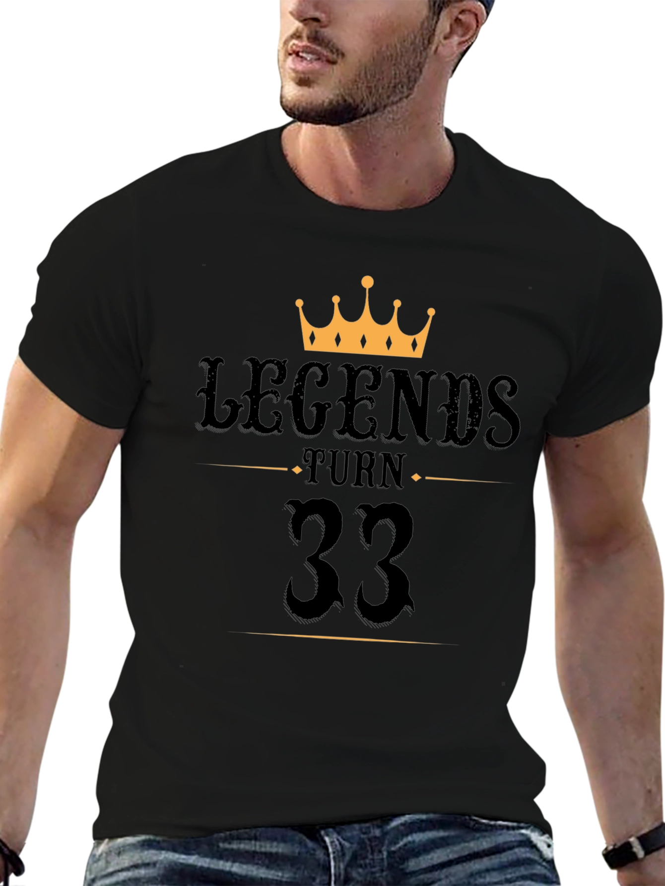 Legends Turn 33 Birthday Graphic T-Shirt