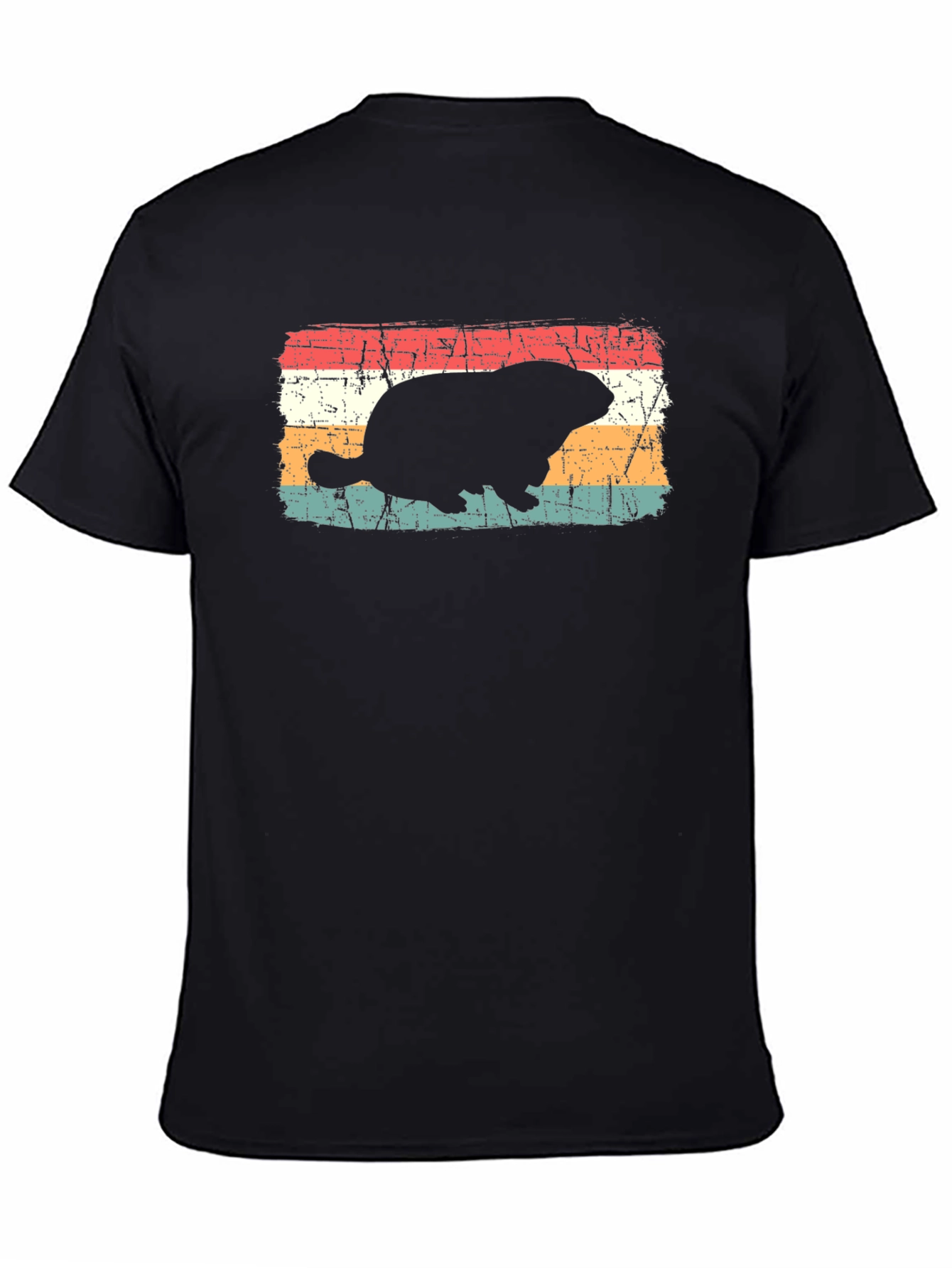 Retro Beaver T-Shirt - Distressed Graphic Tee