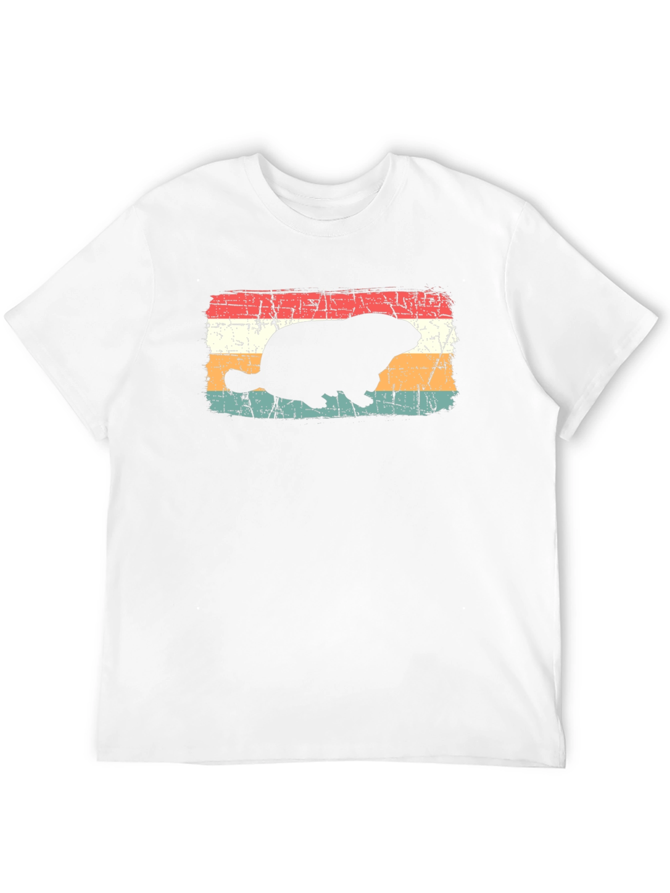 Retro Beaver T-Shirt - Distressed Graphic Tee