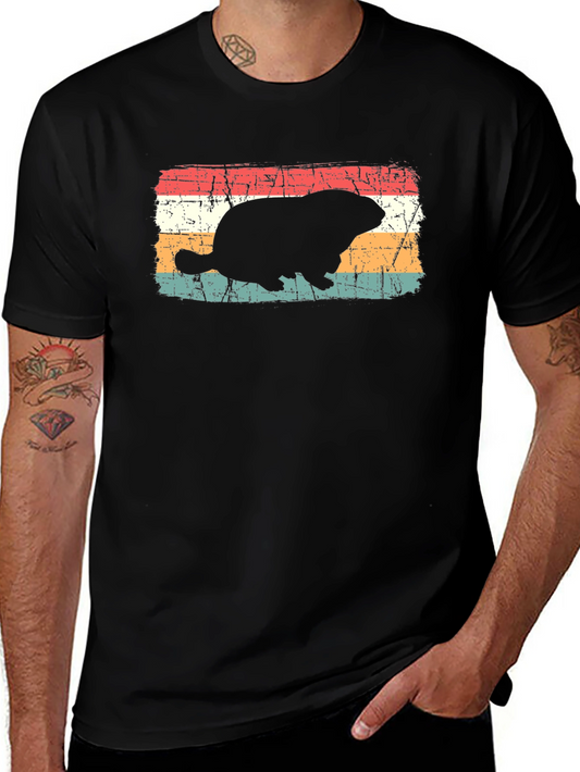 Retro Beaver T-Shirt - Distressed Graphic Tee