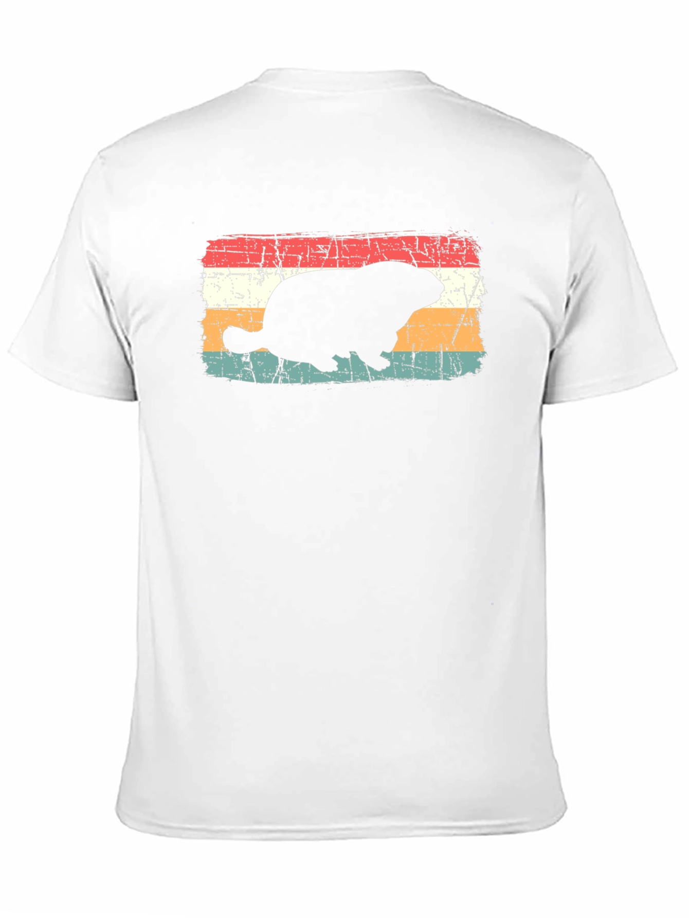 Retro Beaver T-Shirt - Distressed Graphic Tee