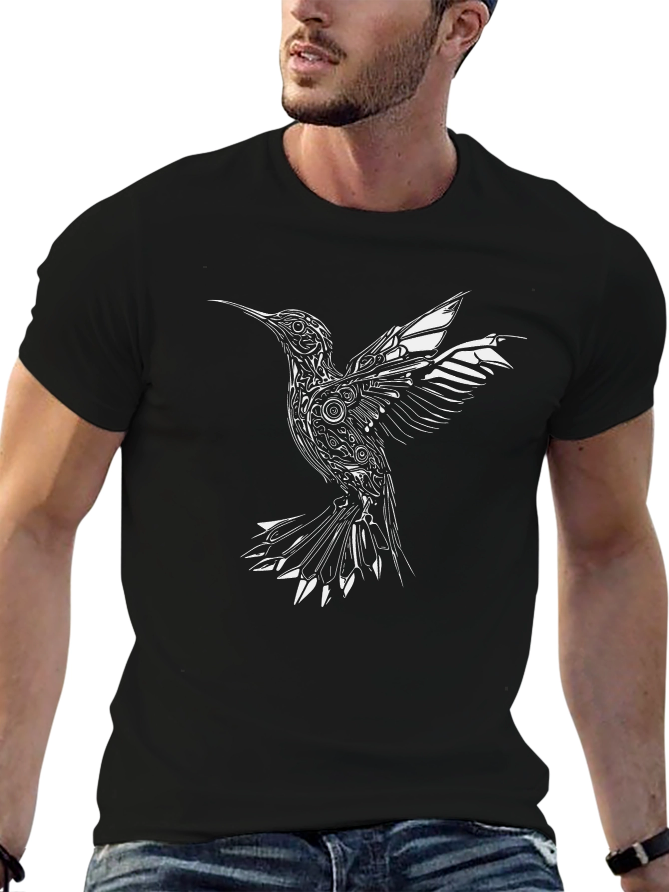 Hummingbird Graphic Print T-Shirt