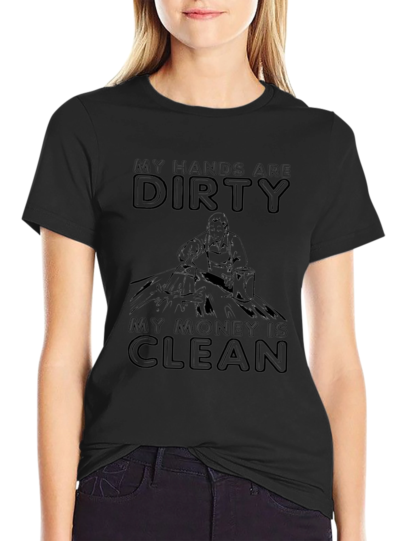 Dirty Hands Clean Money Graphic T-Shirt