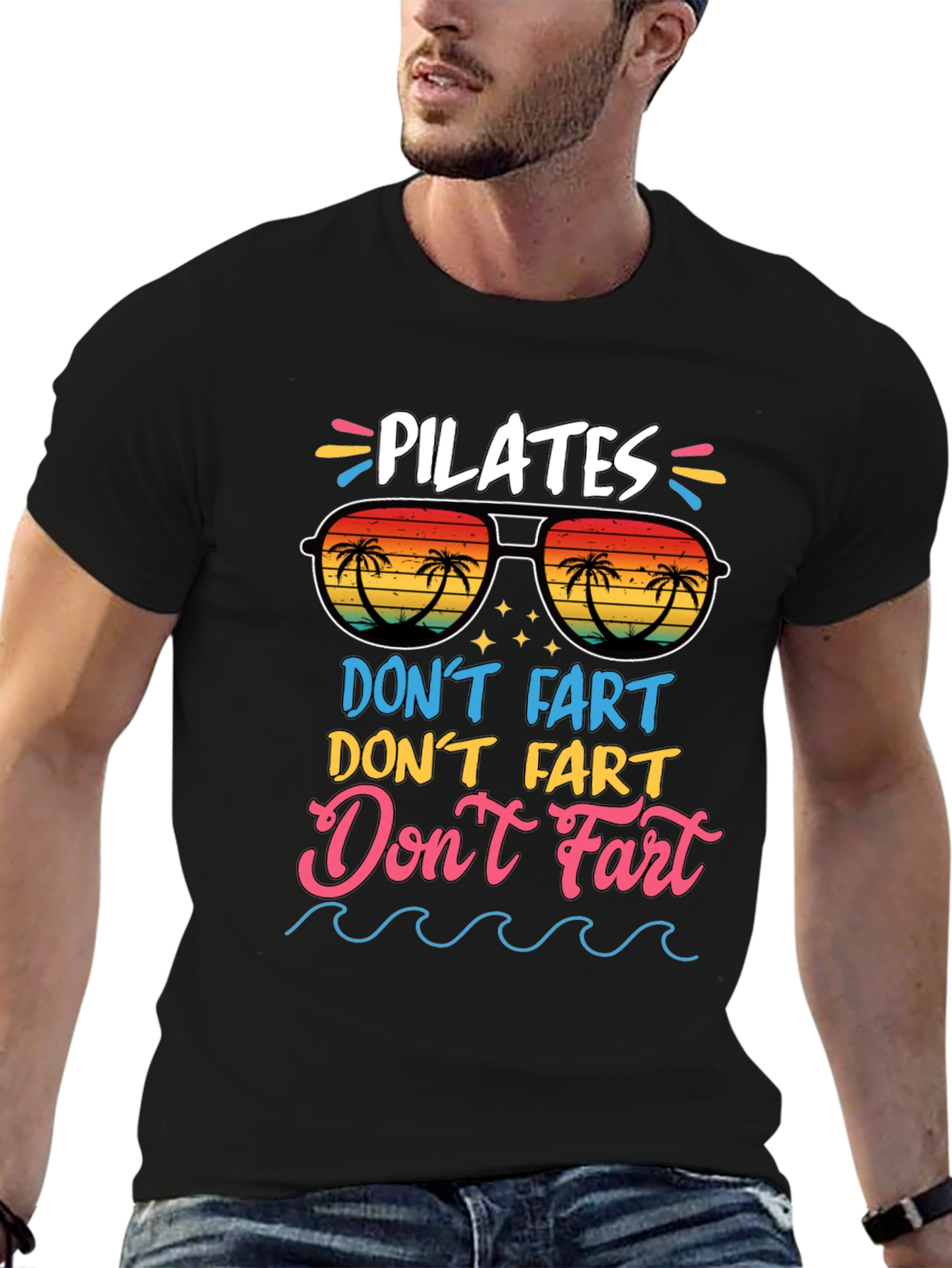 Pilates Dont Fart T-Shirt Funny Yoga Tee